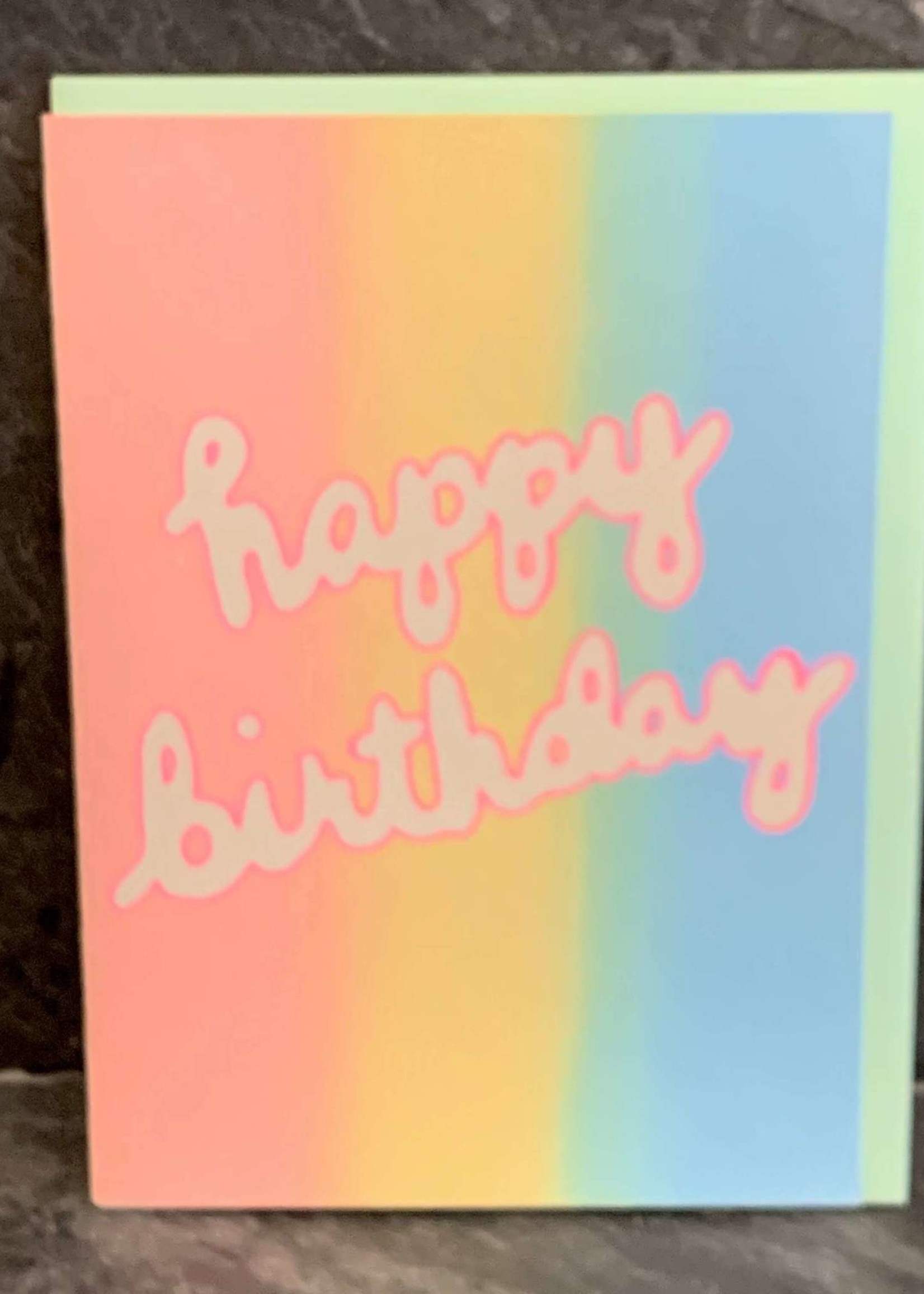 Gold Teeth Brooklyn Rainbow Birthday Birthday Card
