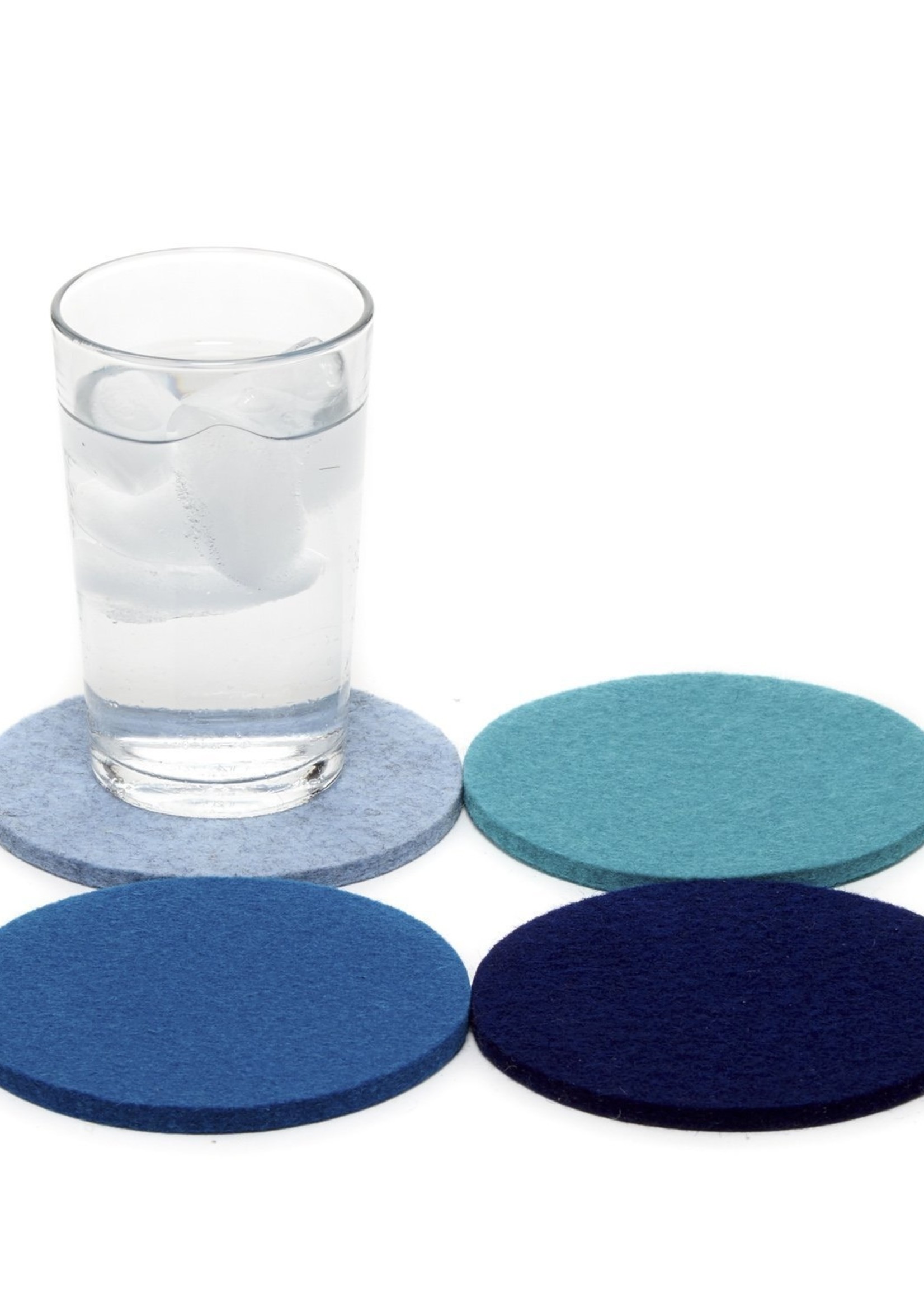 Graf&Lantz Round Felt Coaster 4 Pack - Ocean