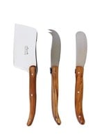 Kiss That Frog Cheese Knives - Olivewood