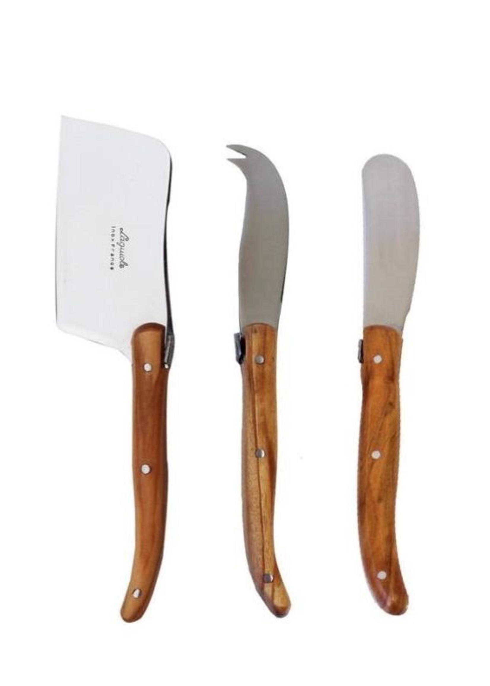 Kiss That Frog Laguiole - Cheese Knives - Olivewood