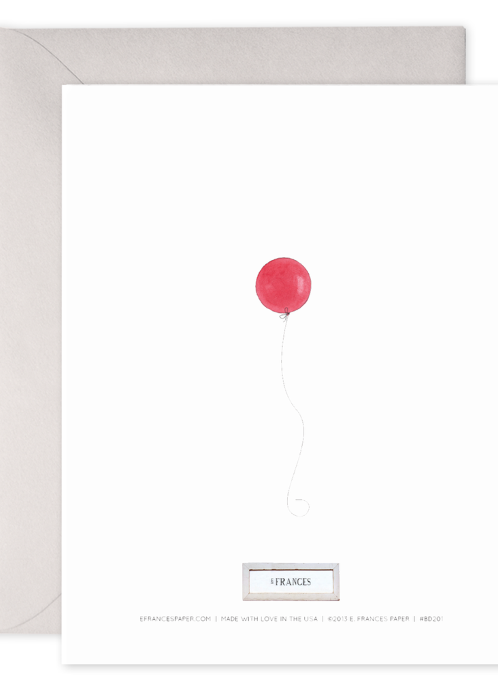 E. Frances Paper Birthday Card - Birthday Balloon