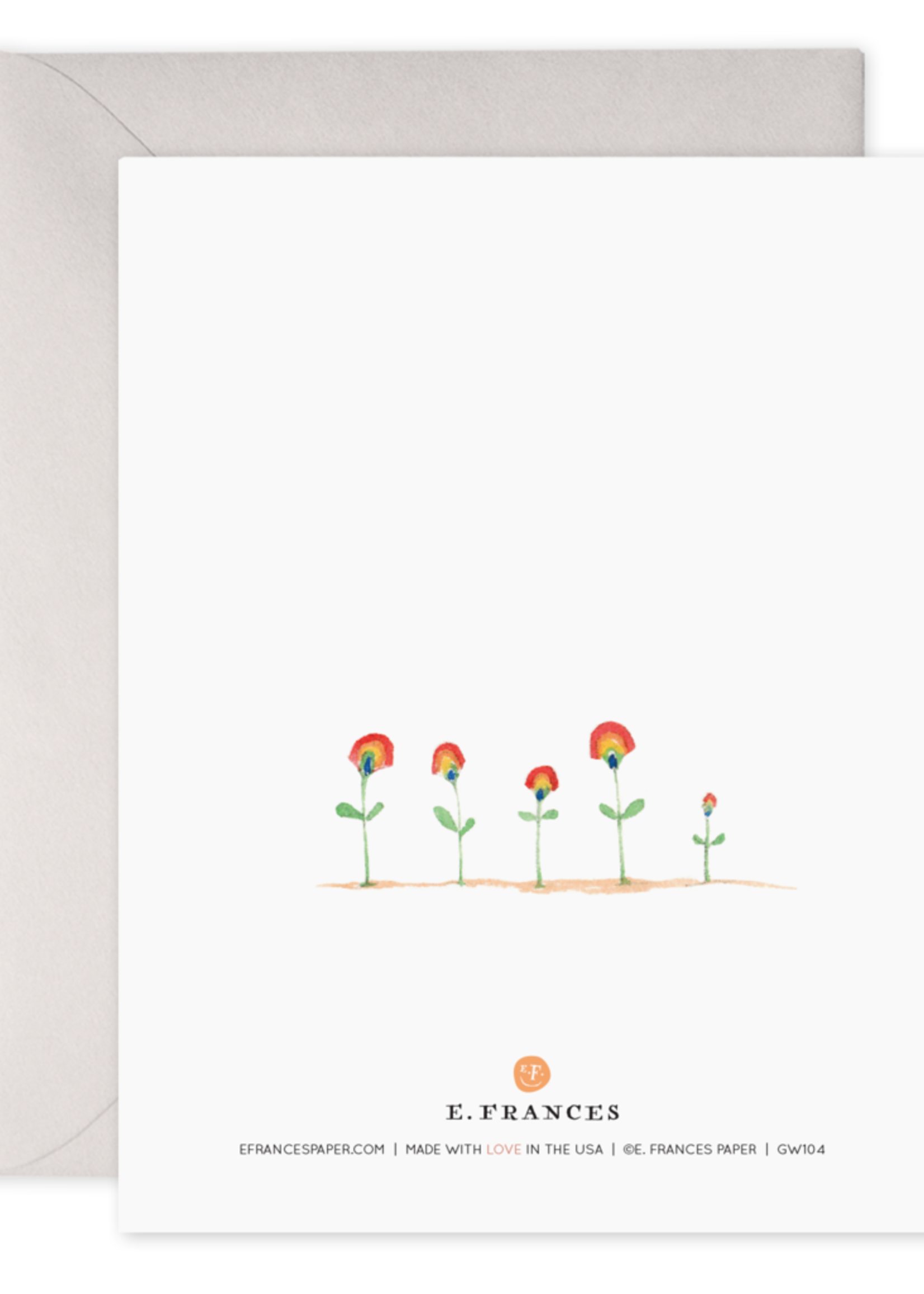 E. Frances Paper Get Well Card - Rainbow Flower