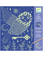 Djeco Djeco At Night Glow-in-the-Dark Scratch Card Activity Set