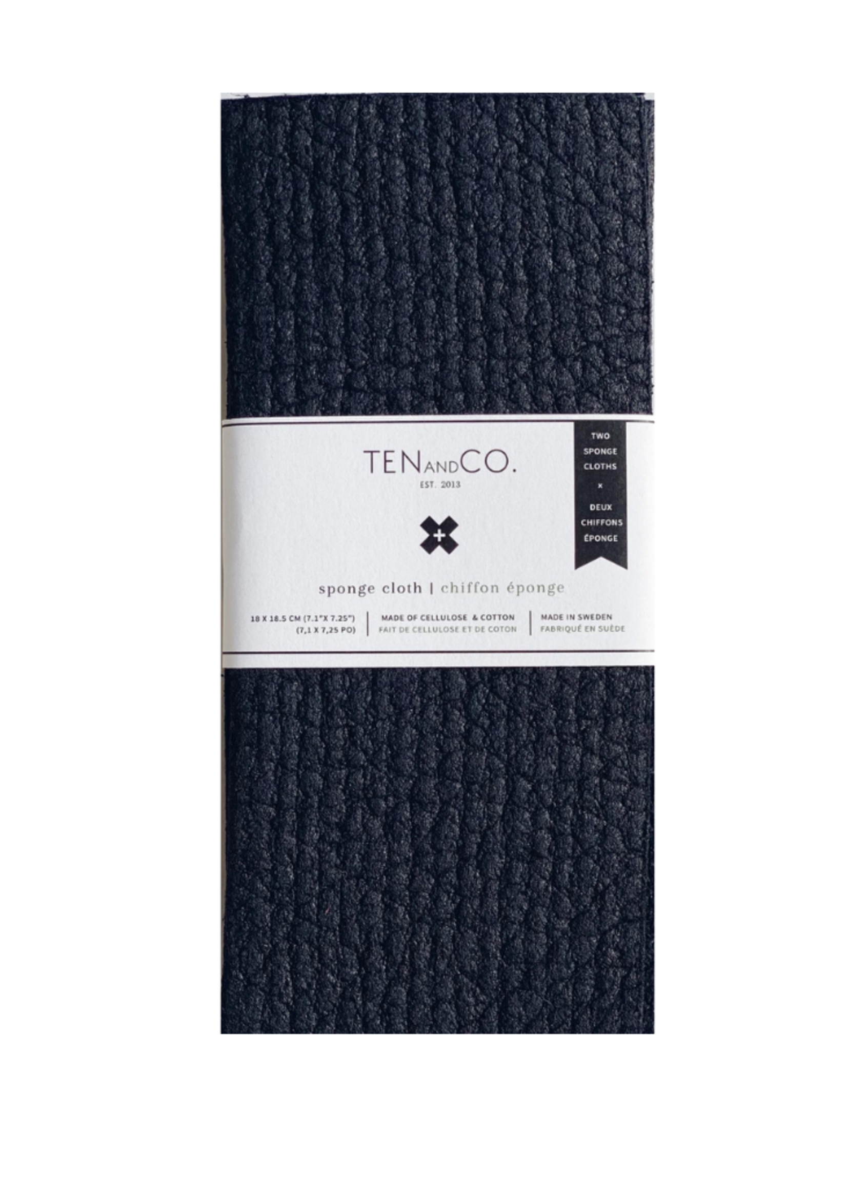 Ten and Co. Midnight Solid Sponge Cloth - 2 Pack