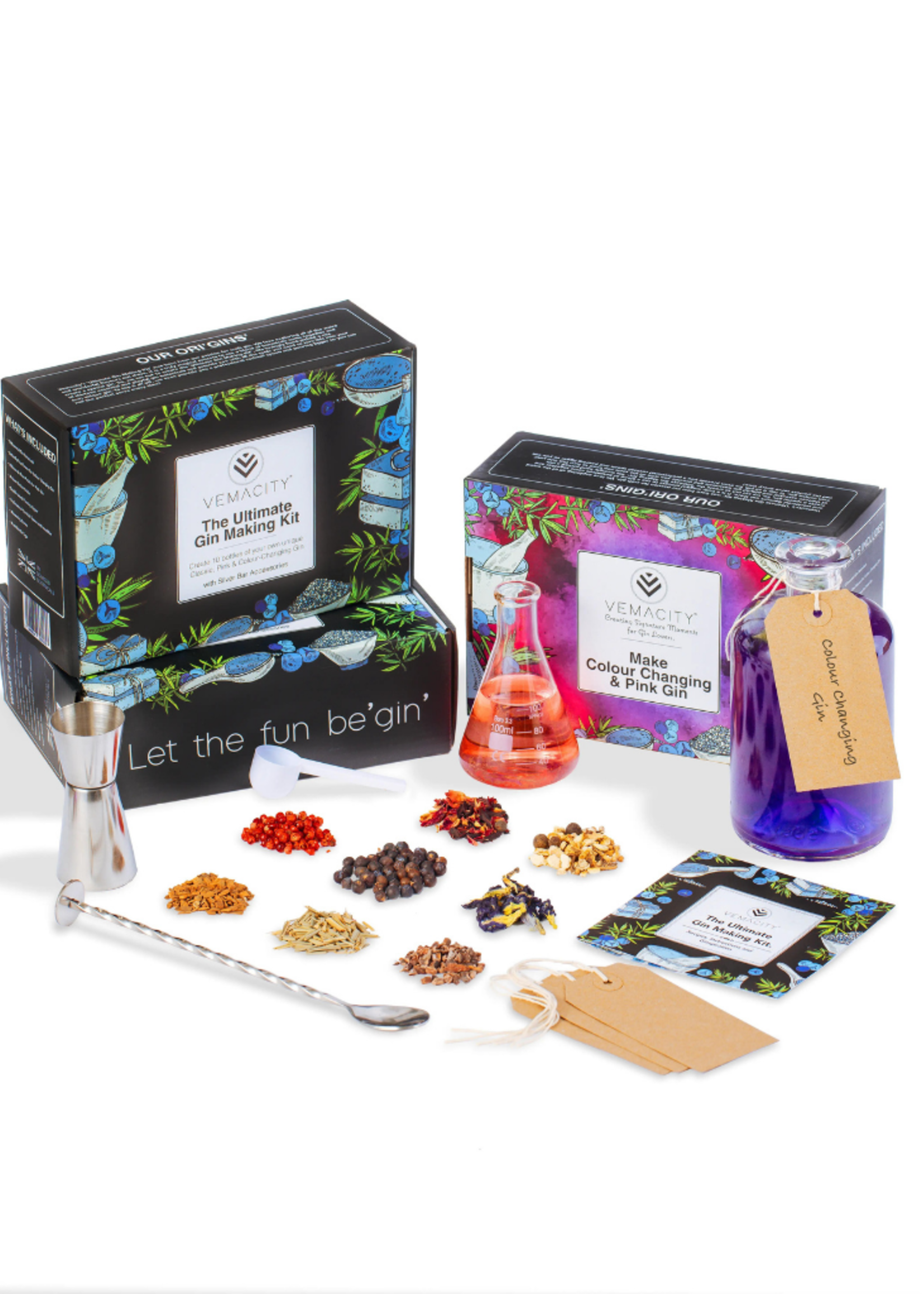Vemacity Vemacity - The Ultimate Gin Making Kit with Silver Bar Accessories