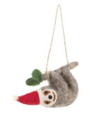Felt So Good Handmade Felt Biodegradable Christmas Sloth Ornament