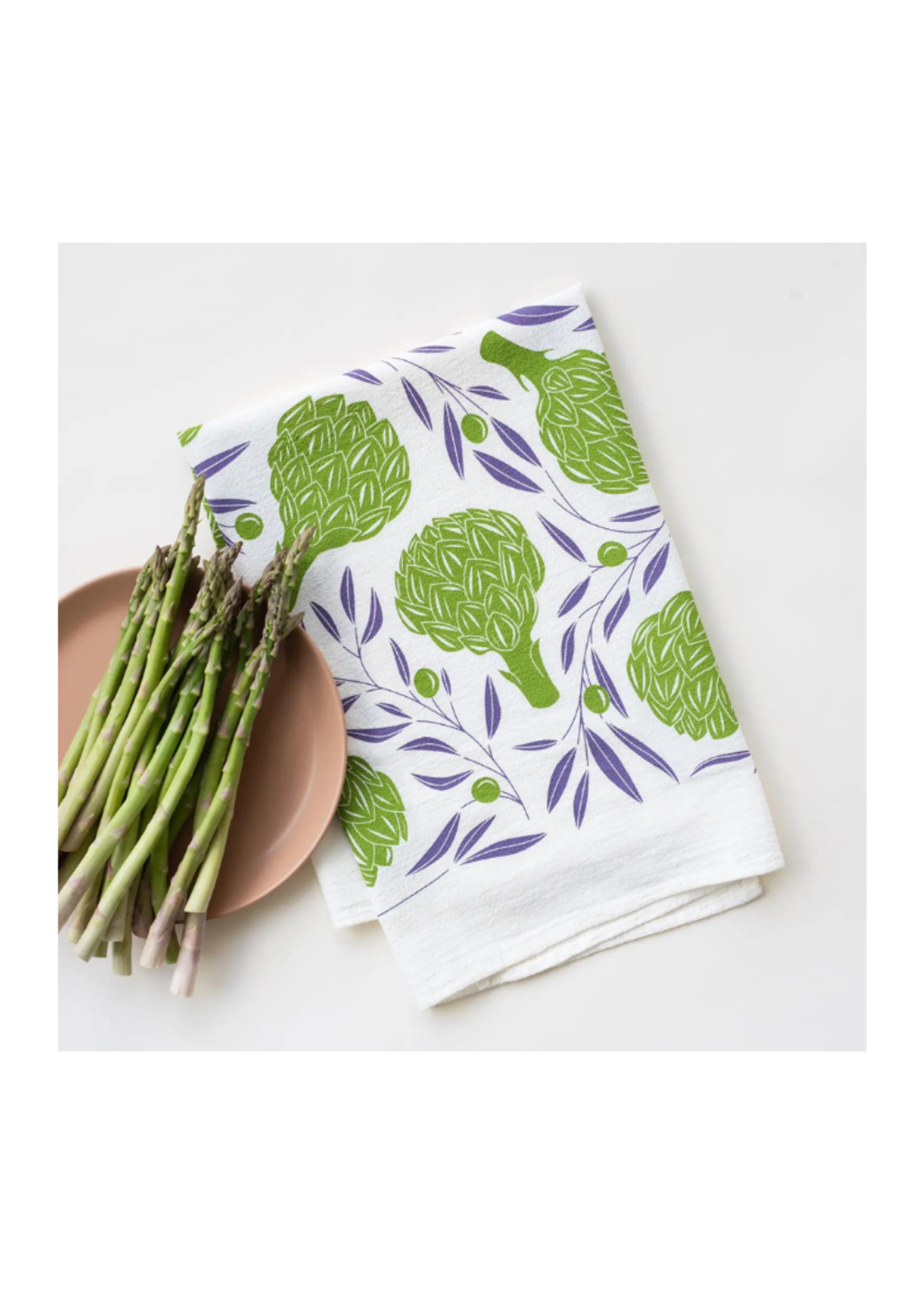 Hazelmade Hazelmade - Artichokes + Olives Tea Towel