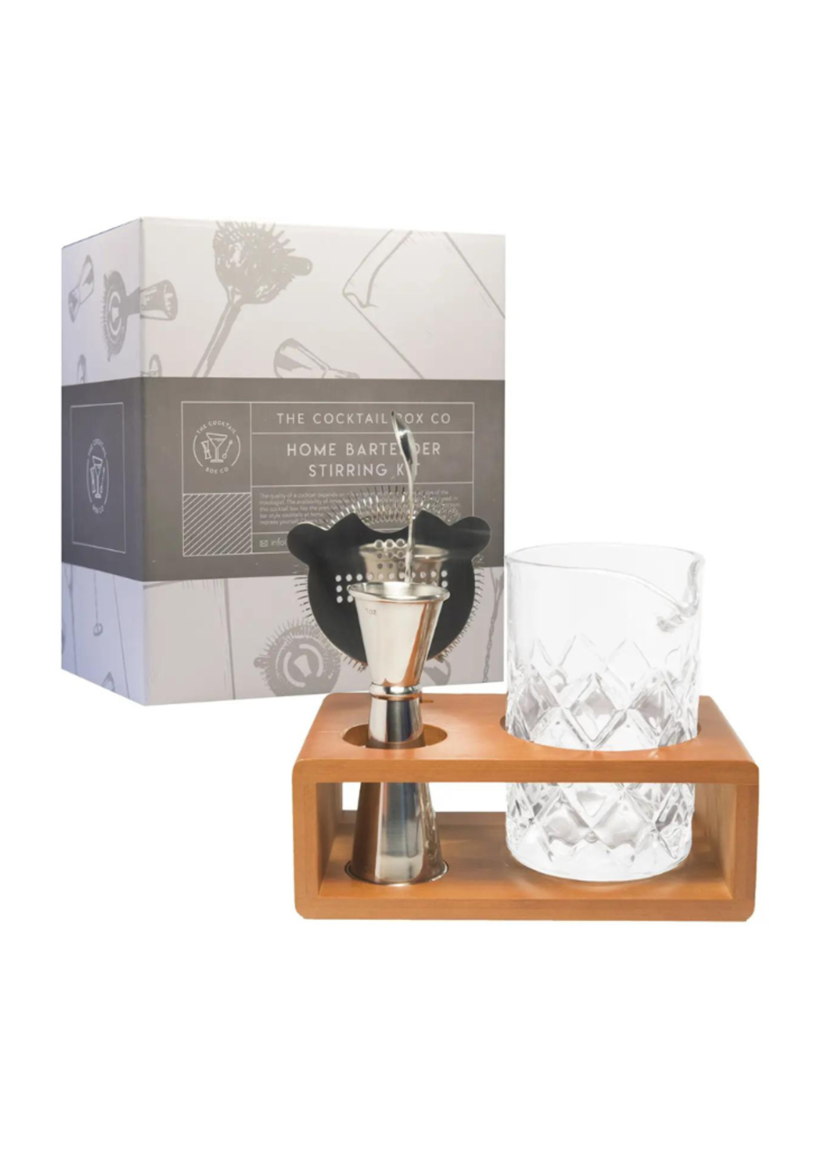 The Cocktail Box Co. The Cocktail Box Co. - Premium Home Bartender Cocktail Kit - Glass Stirring Set
