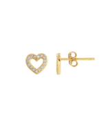 Kris Nations Jewels, Inc. Kris Nations Heart Crystal Outline Studs