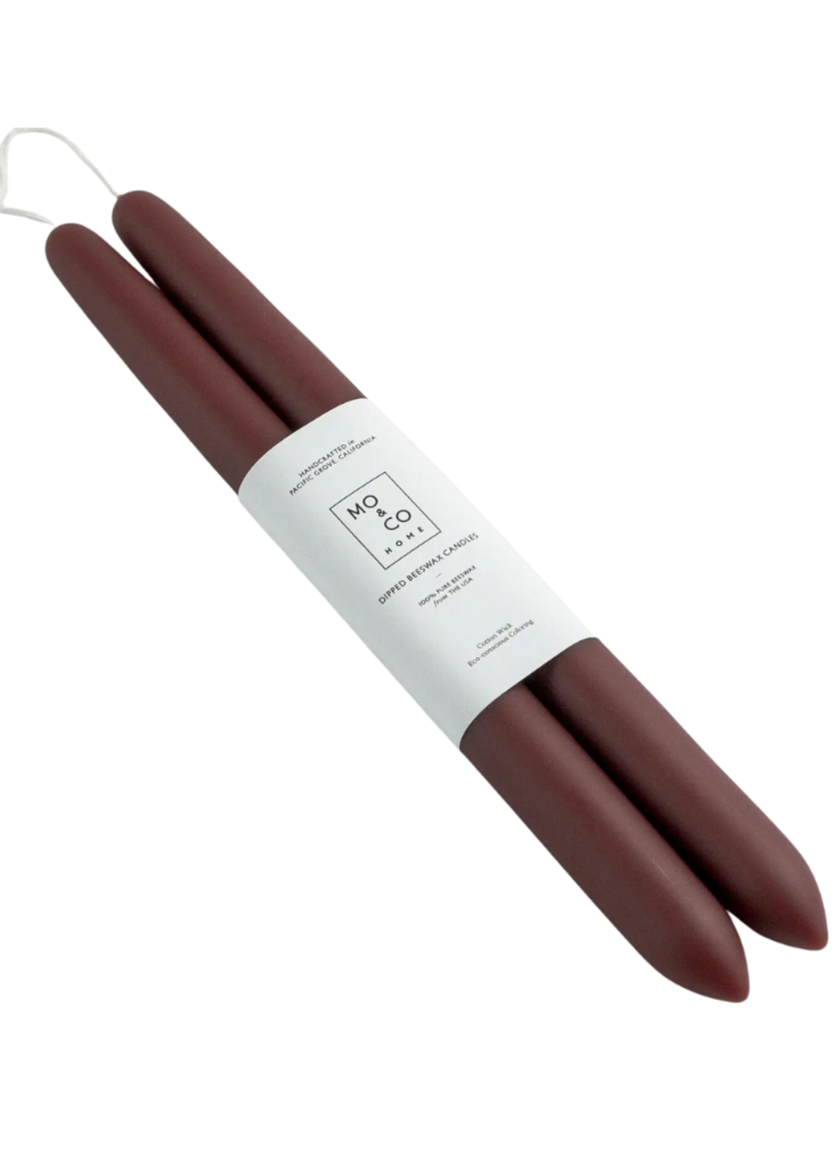 Mo&Co Home Mo&Co Home - 100% Beeswax Dipped Candles | Burgundy 10 Inches