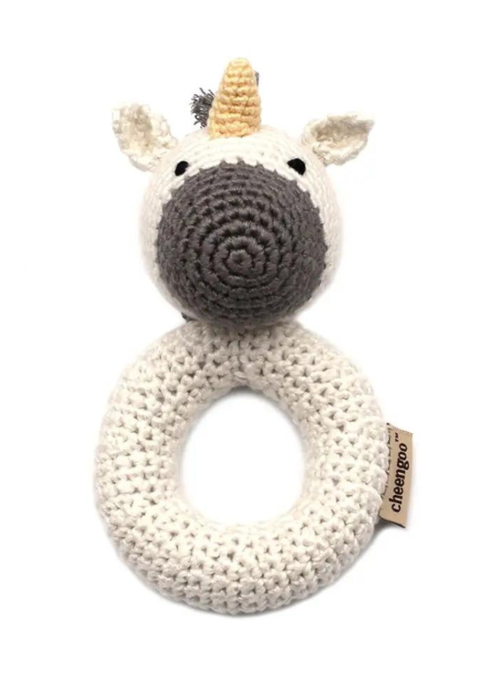 Cheengoo Cheengoo Unicorn Ring Hand Crocheted Rattle