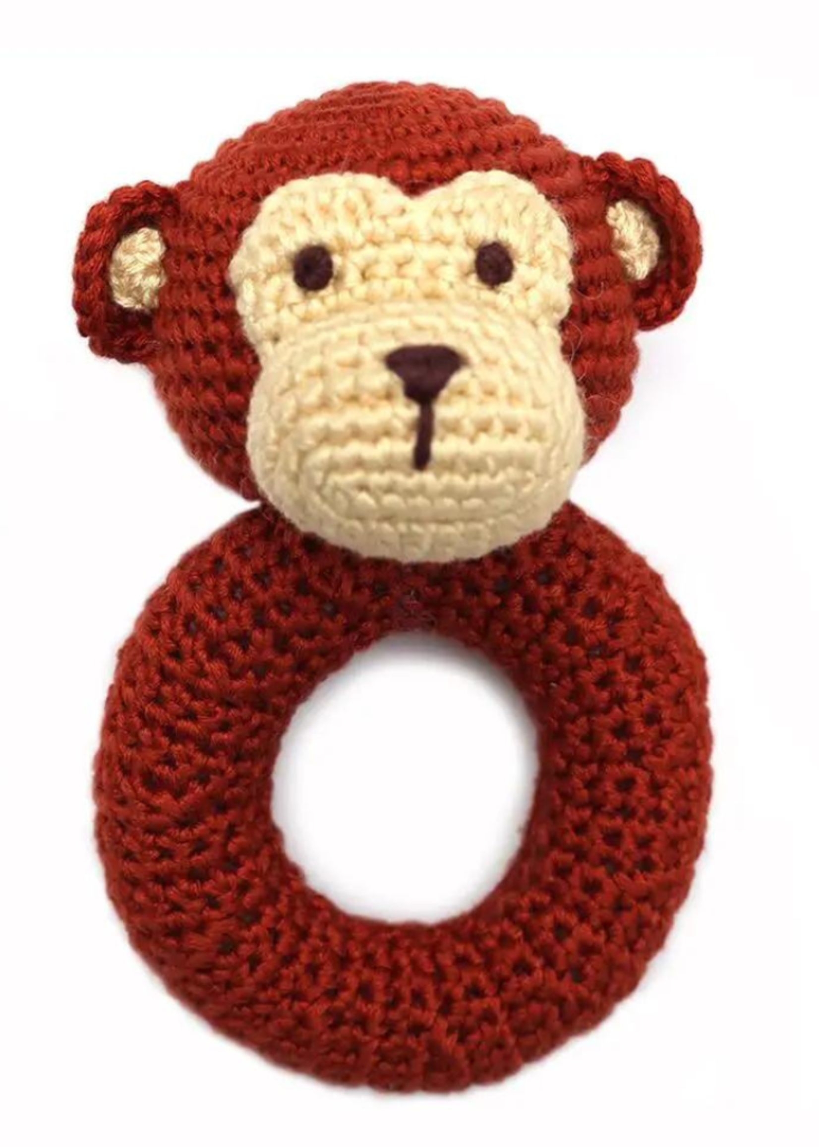 Cheengoo Cheengoo Monkey Ring Hand Crocheted Rattle