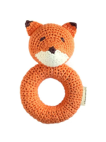 Cheengoo Fox Ring Hand Crocheted Rattle