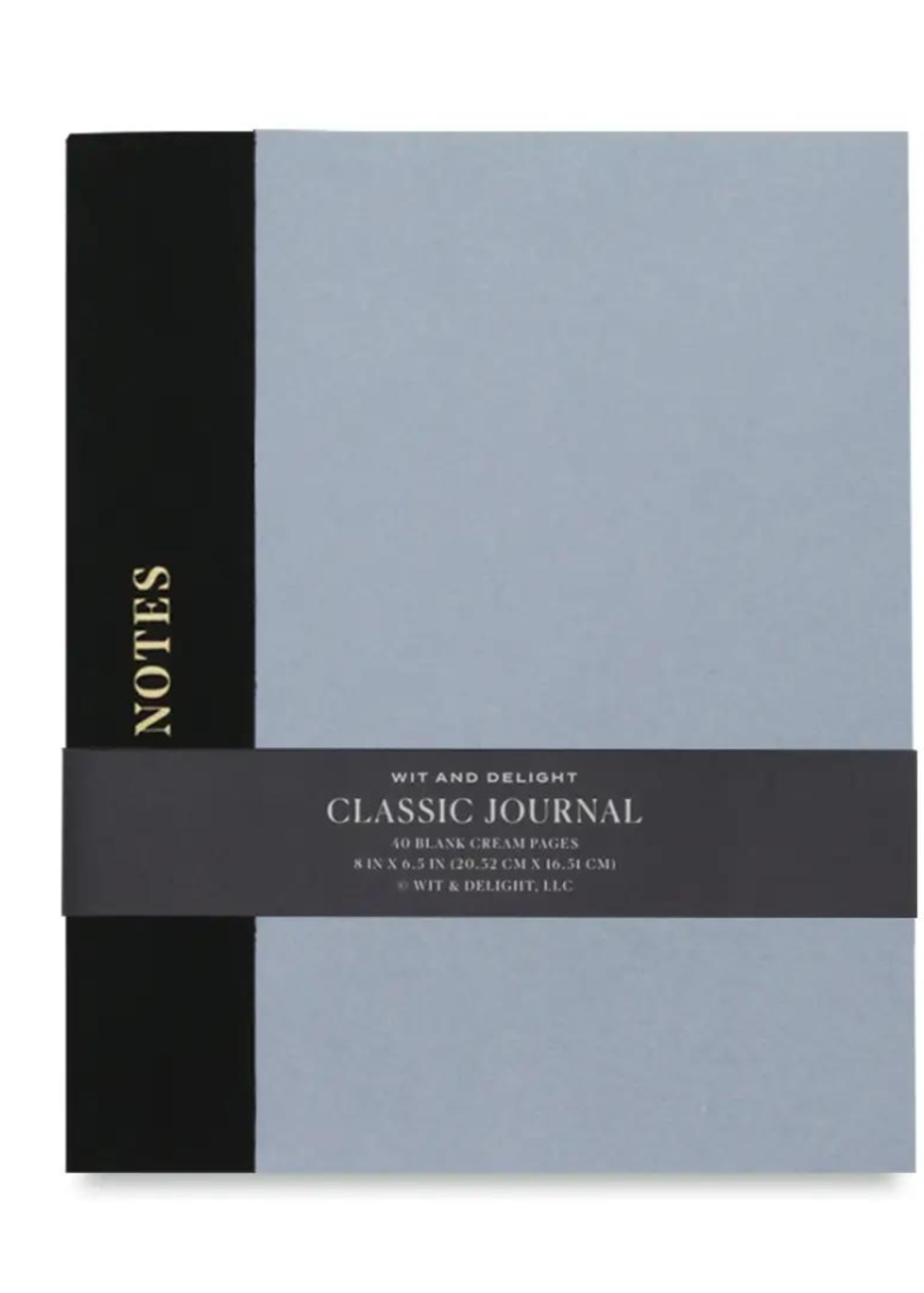 Wit & Delight Wit & Delight - Blank Classic Journal - Light Blue/Black