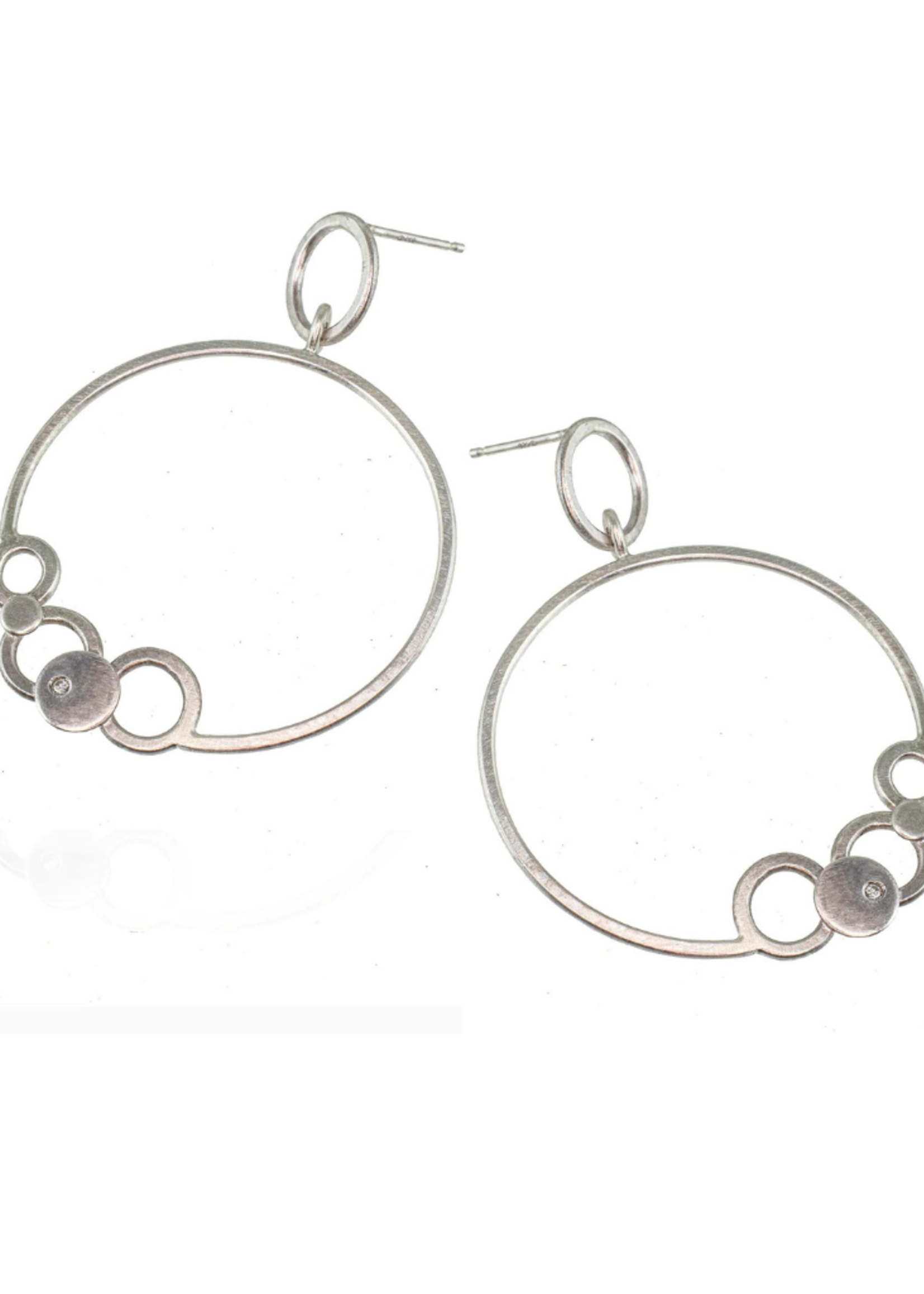 Eko Jewelry Design Eko Jewelry Design Asta Earrings - Sterling Silver + Diamond