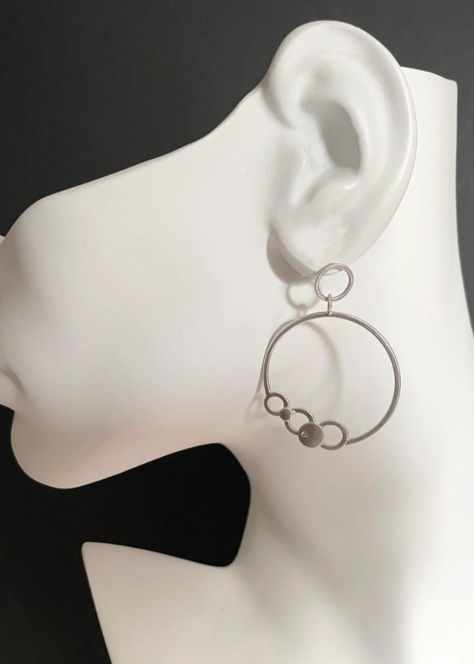 Eko Jewelry Design Eko Jewelry Design Asta Earrings - Sterling Silver + Diamond