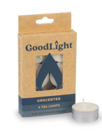 GoodLight Natural Candles Unscented Tea Light Candles: 6-Count Box