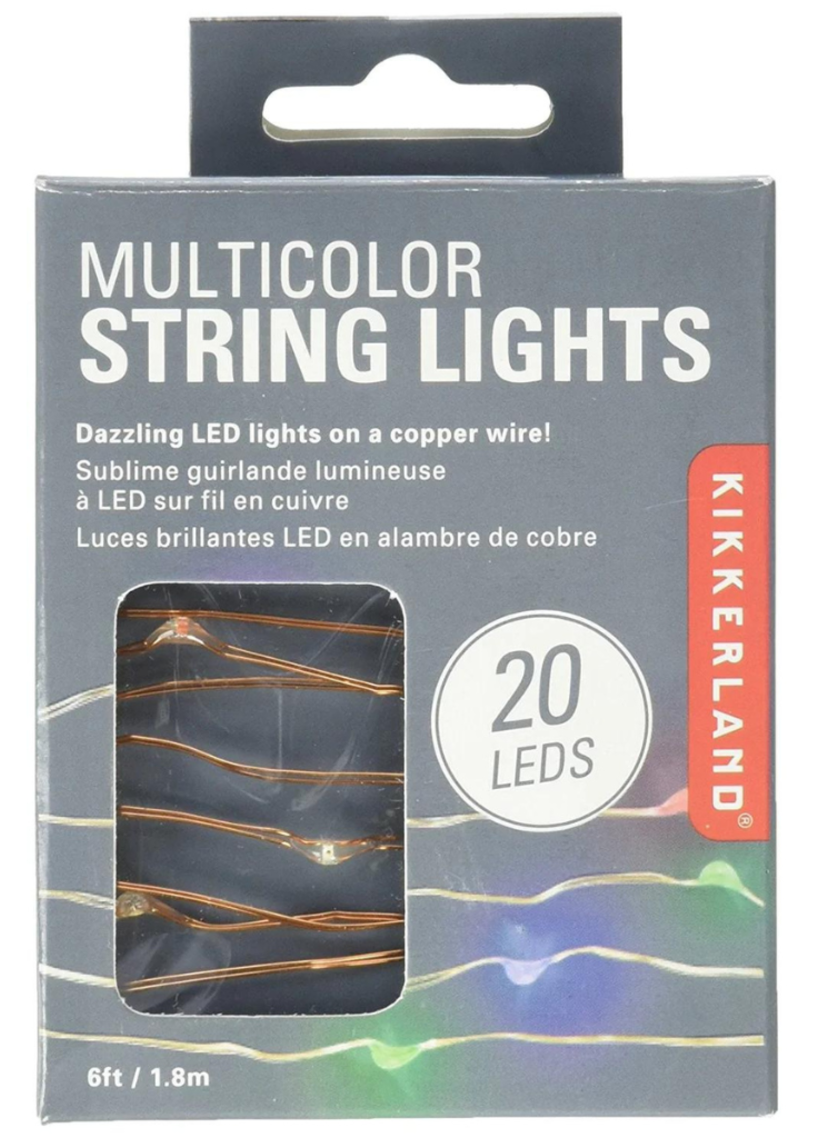 Kikkerland Design Inc. Copper Wire Colored Lights