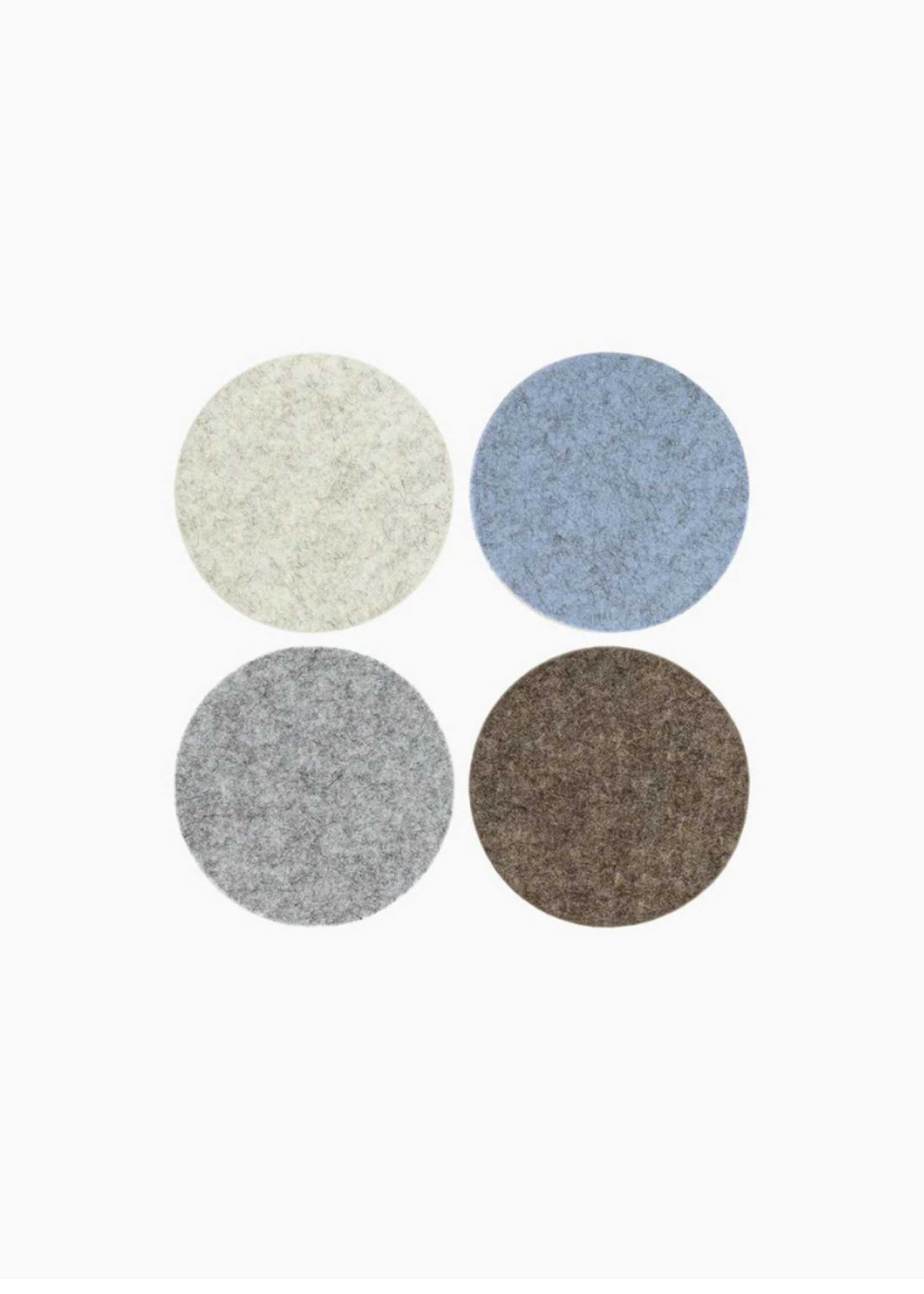 Graf&Lantz Round Felt Coaster 4Pack l Cobblestone