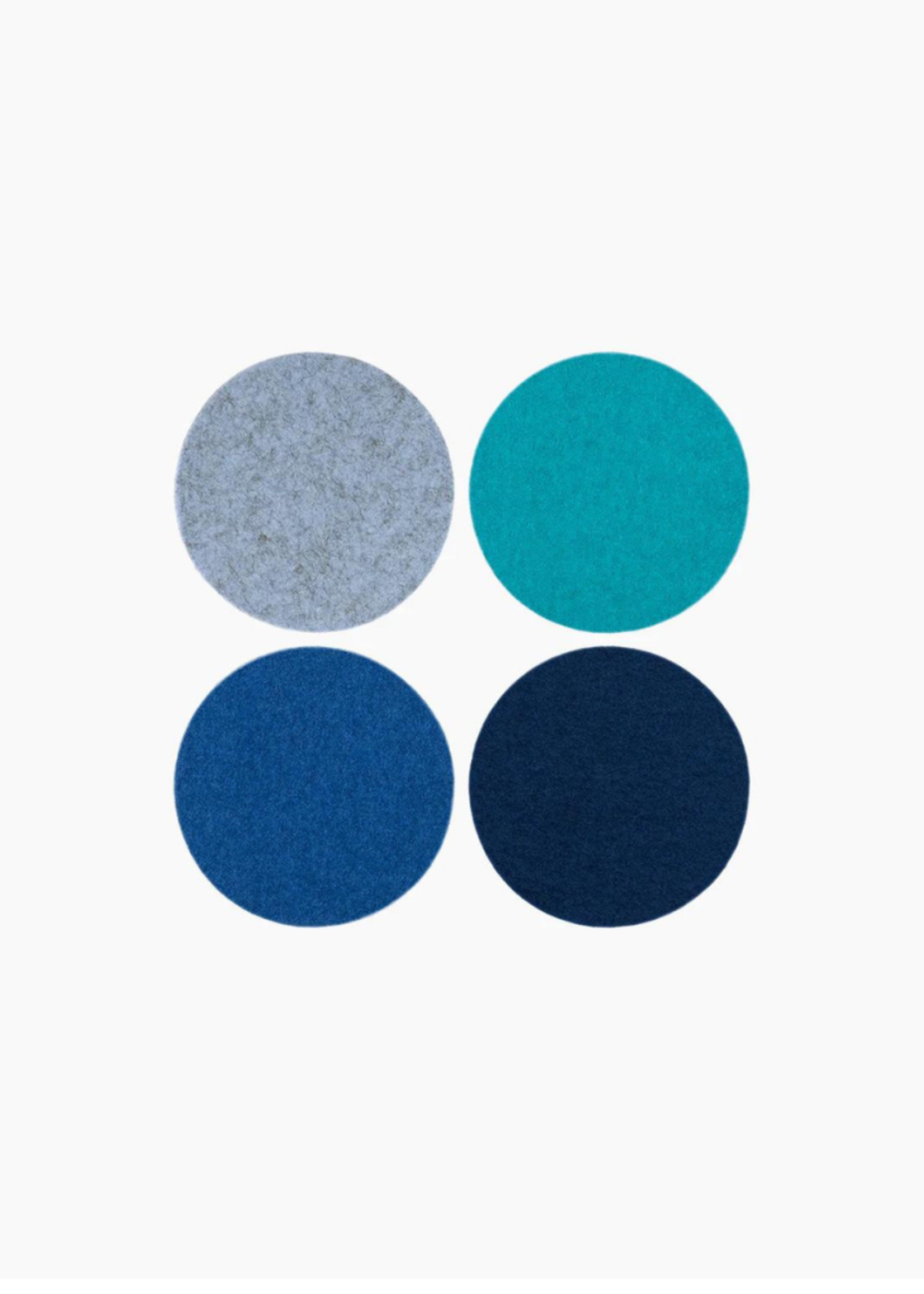 Graf&Lantz Round Felt Coaster 4 Pack - Ocean