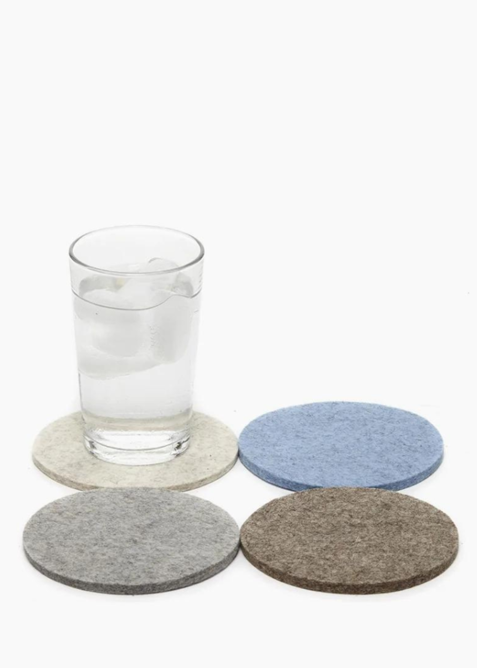 Graf&Lantz Round Felt Coaster 4Pack l Cobblestone