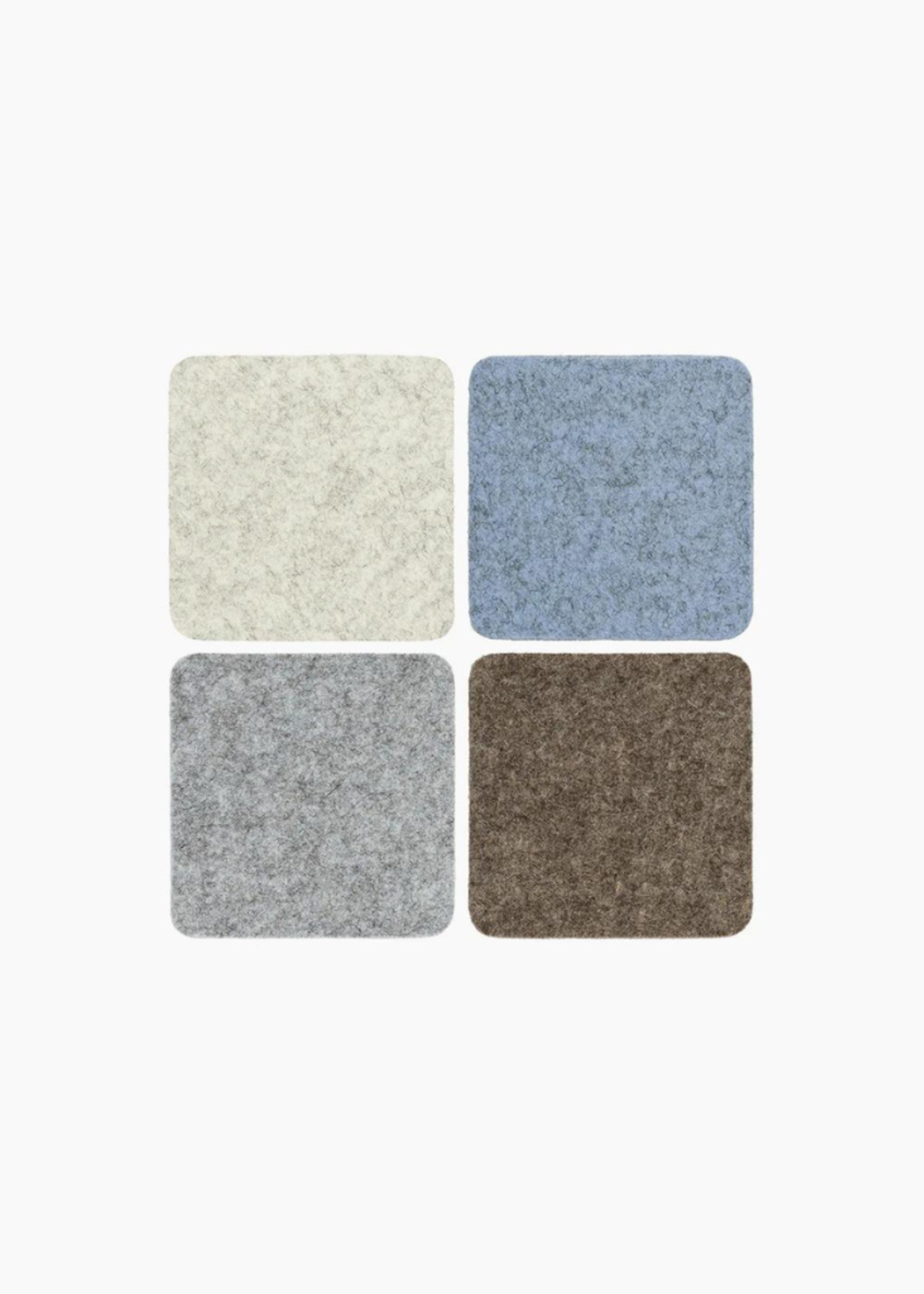 Graf&Lantz Square Felt Coaster 4 Pack l Cobblestone