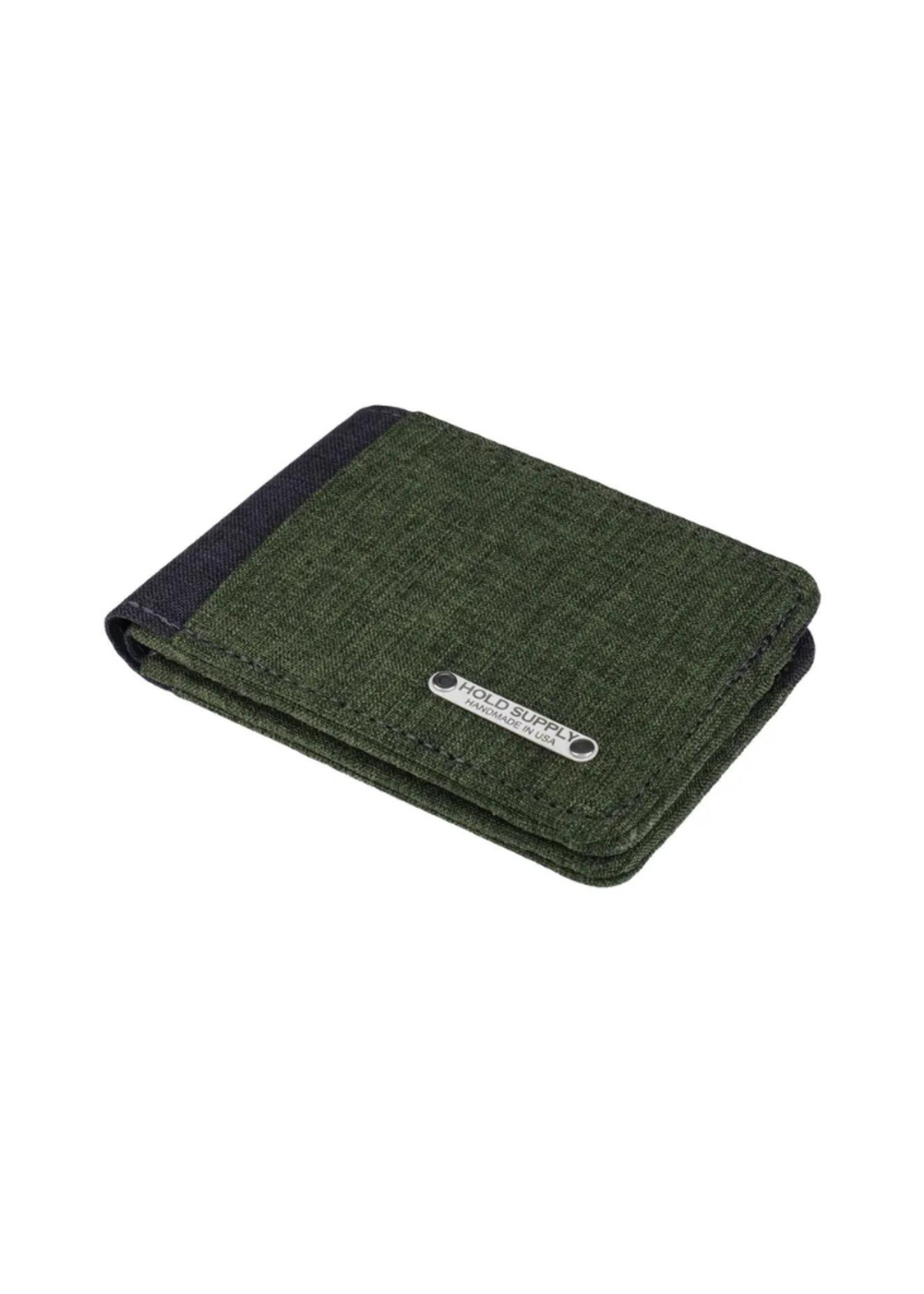 Hold Supply Co Green / Gray Fabric Bifold Wallet