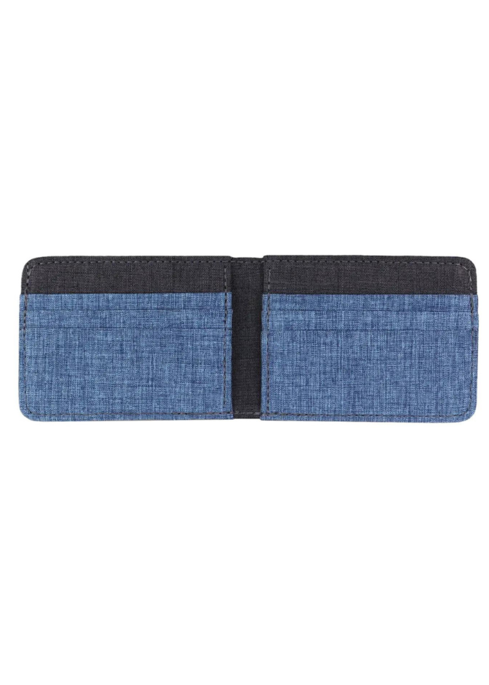 Hold Supply Co Blue / Gray Fabric Bifold Wallet
