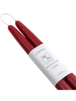 Mo&Co Home 100% Beeswax Dipped Candles | Berry Red l 10 inch