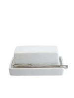 Zero Japan Butter Dish With Butter Knife l White