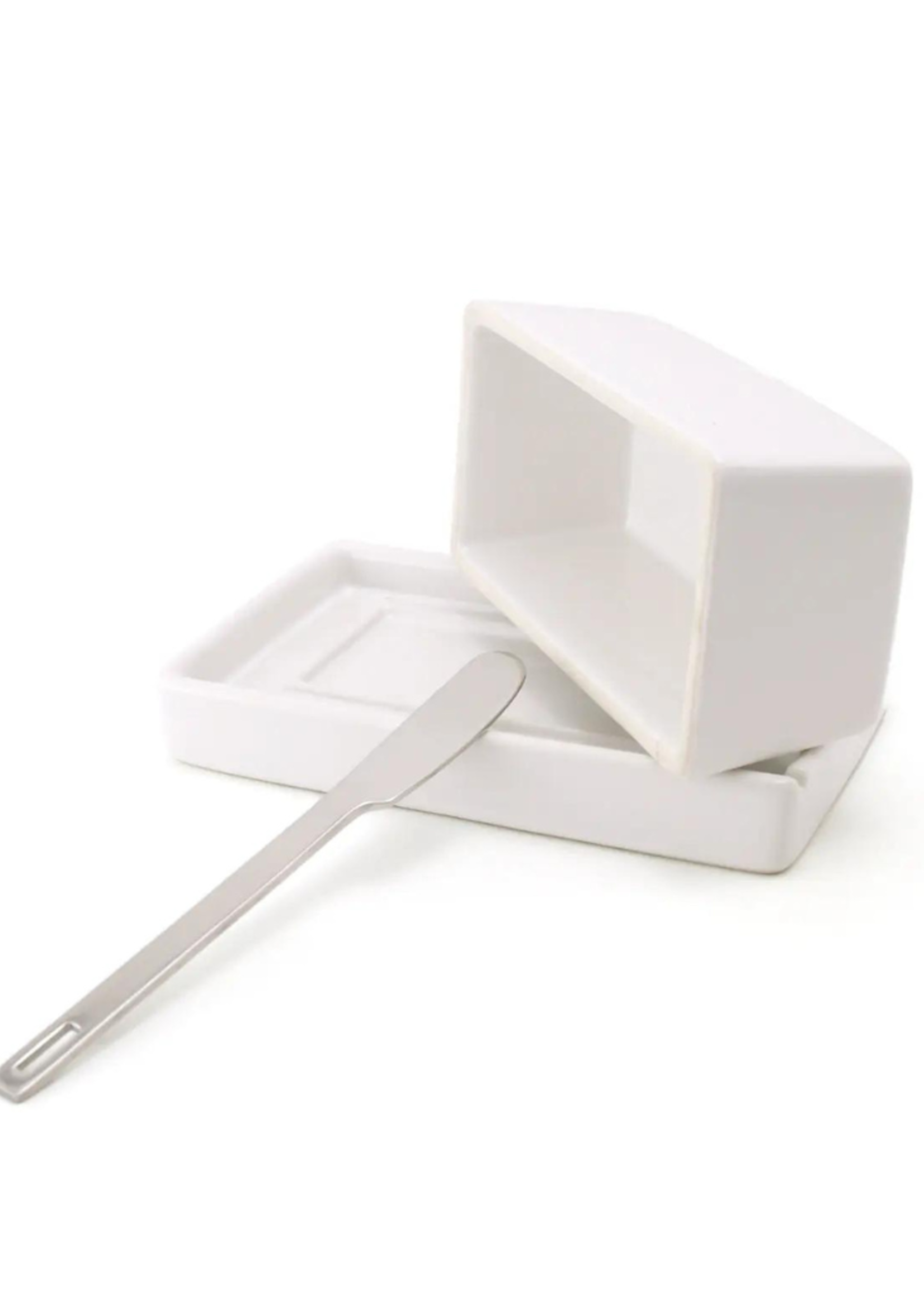 Zero Japan Zero Japan - Butter Dish With Butter Knife l White