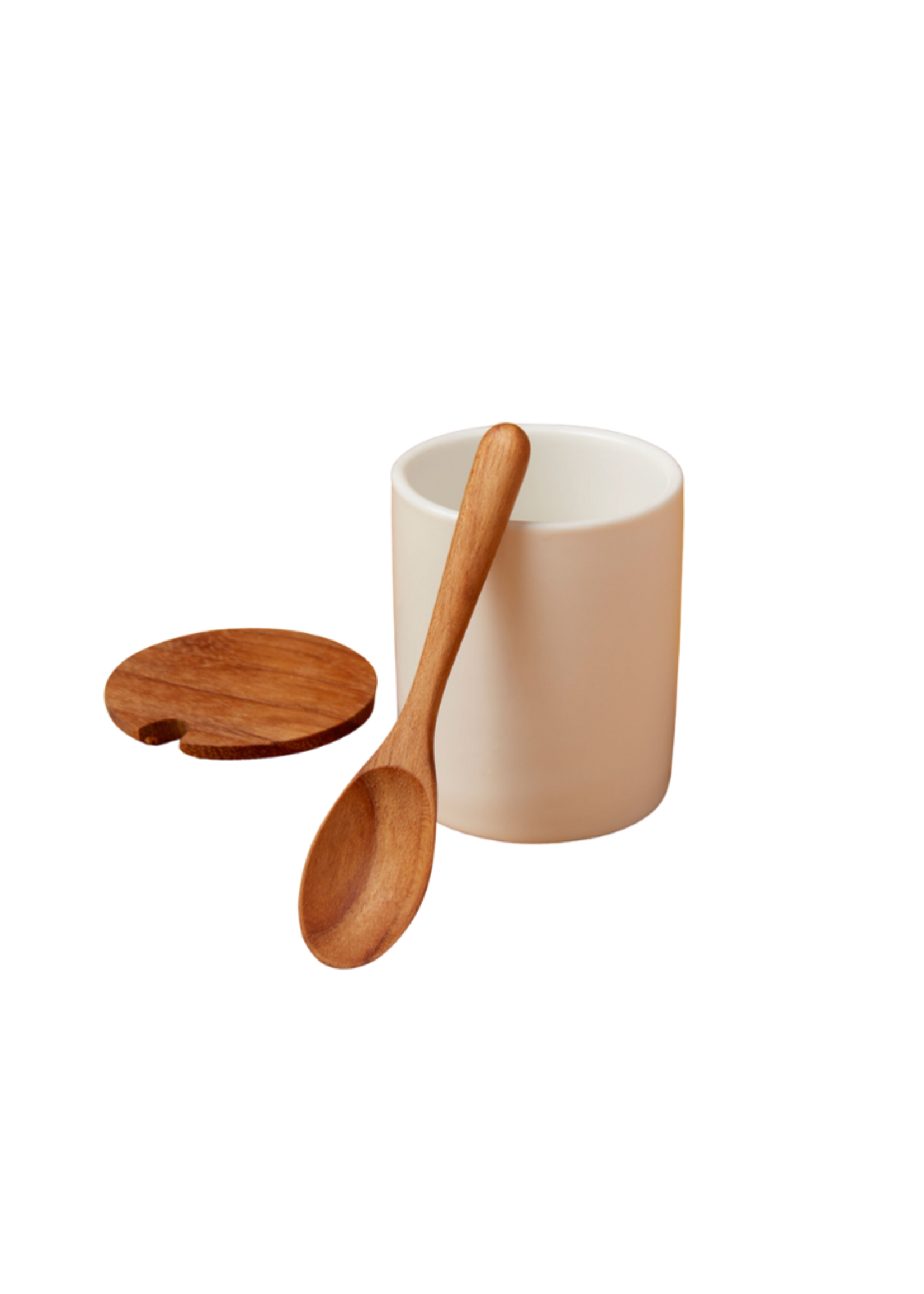 Be Home Ceramic Mini Celler with Teak Spoon