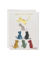 Red Cap Cards Gold Kitty Birthday