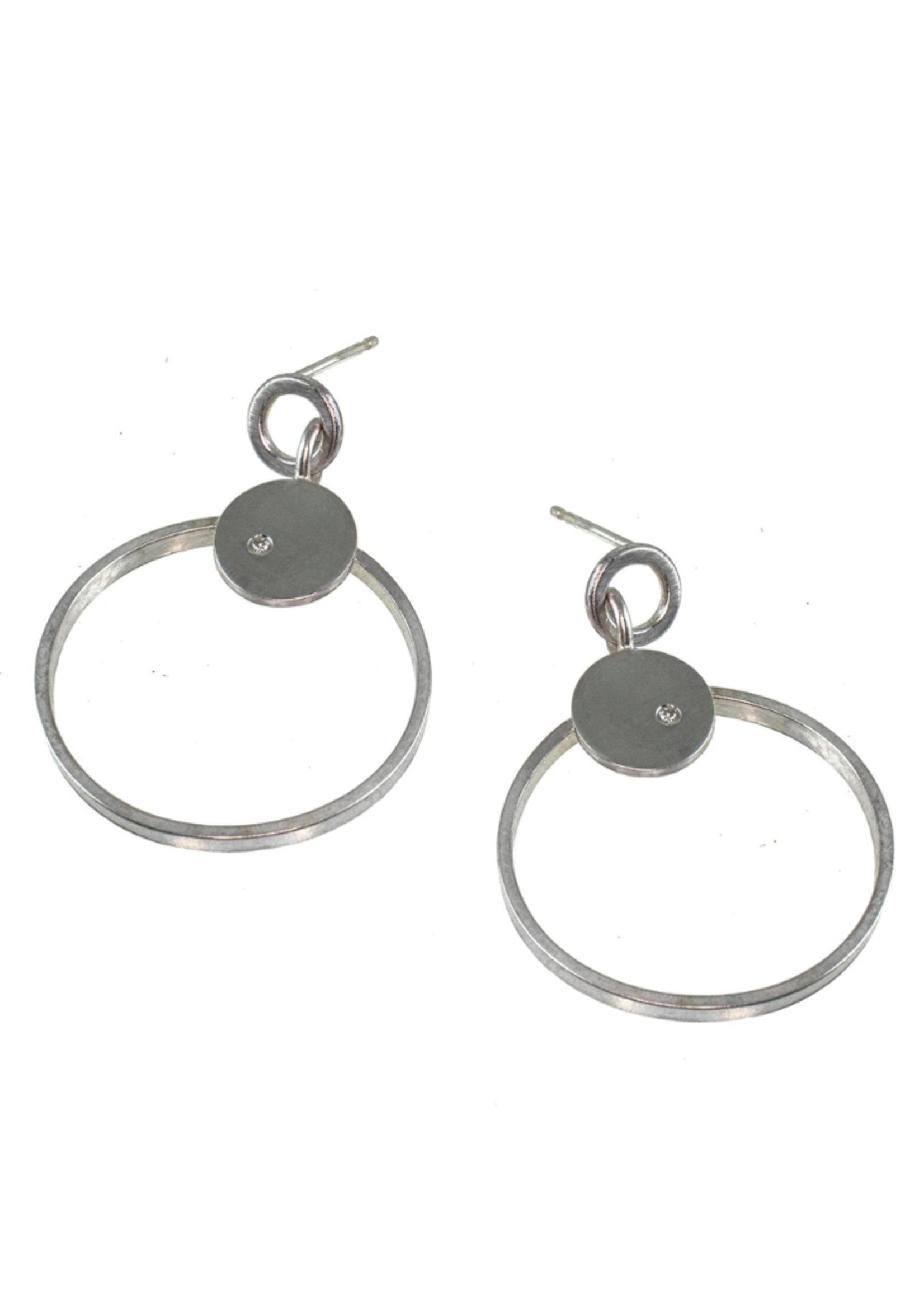 Eko Jewelry Design Eko Jewelry Design Soma Earrings - Sterling Silver + Diamonds