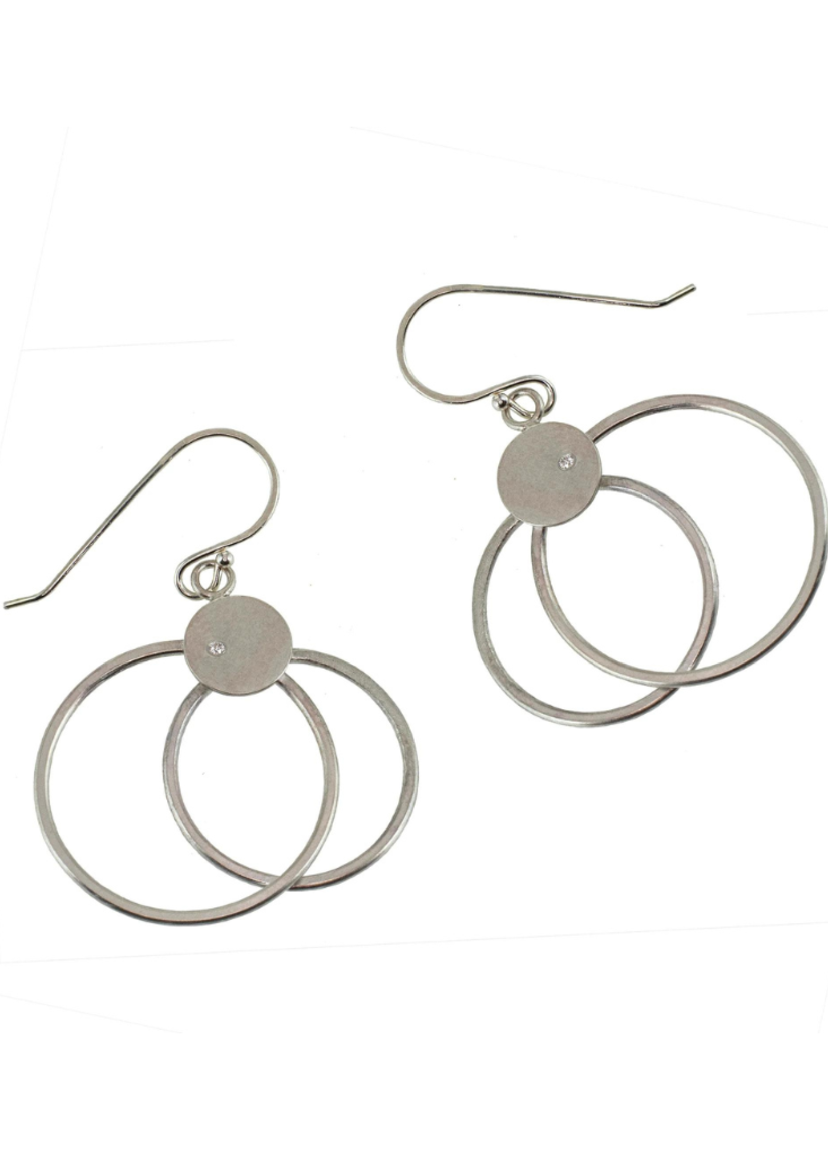 Eko Jewelry Design Rhea Earrings - Sterling Silver + Diamonds