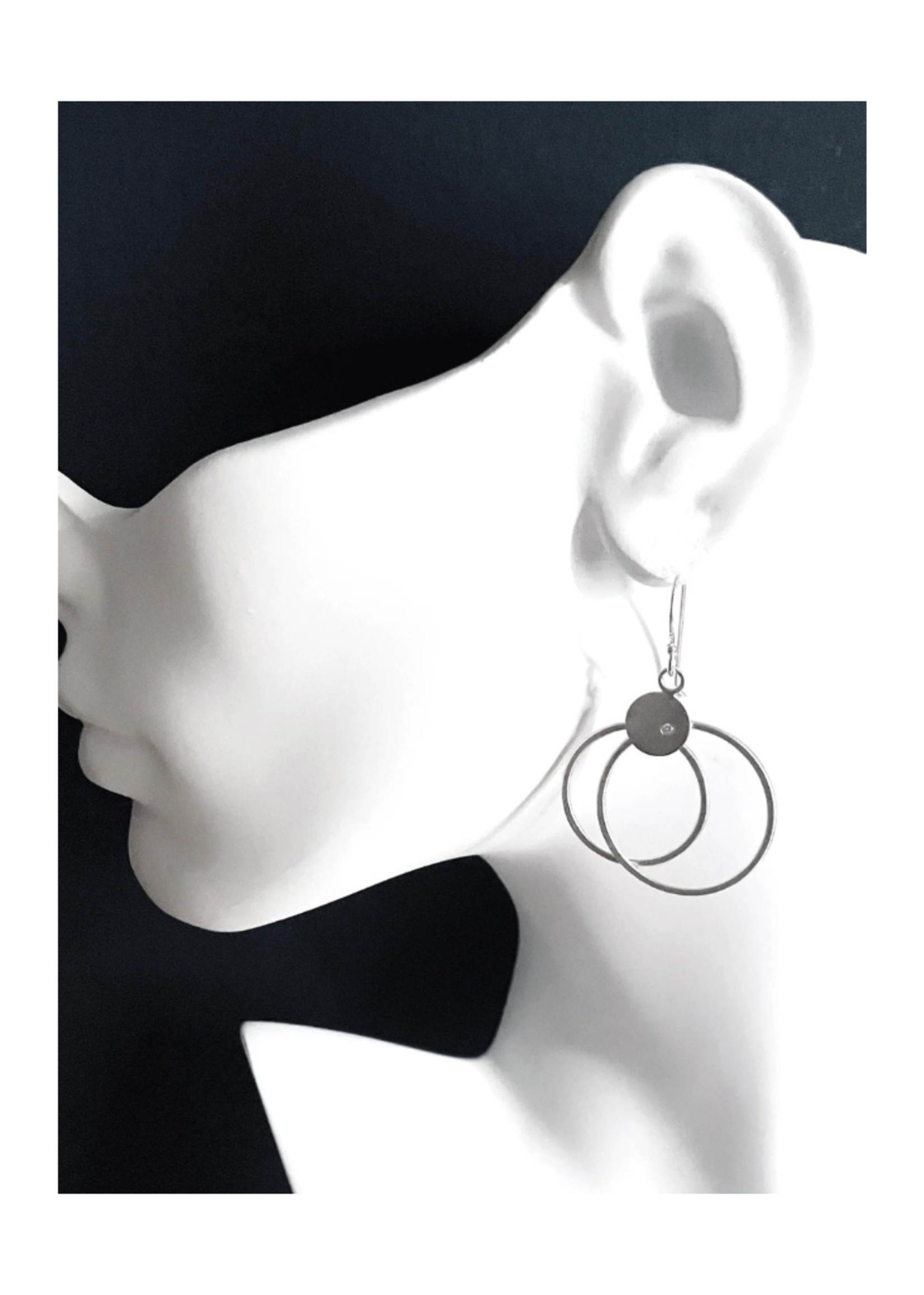 Eko Jewelry Design Rhea Earrings - Sterling Silver + Diamonds