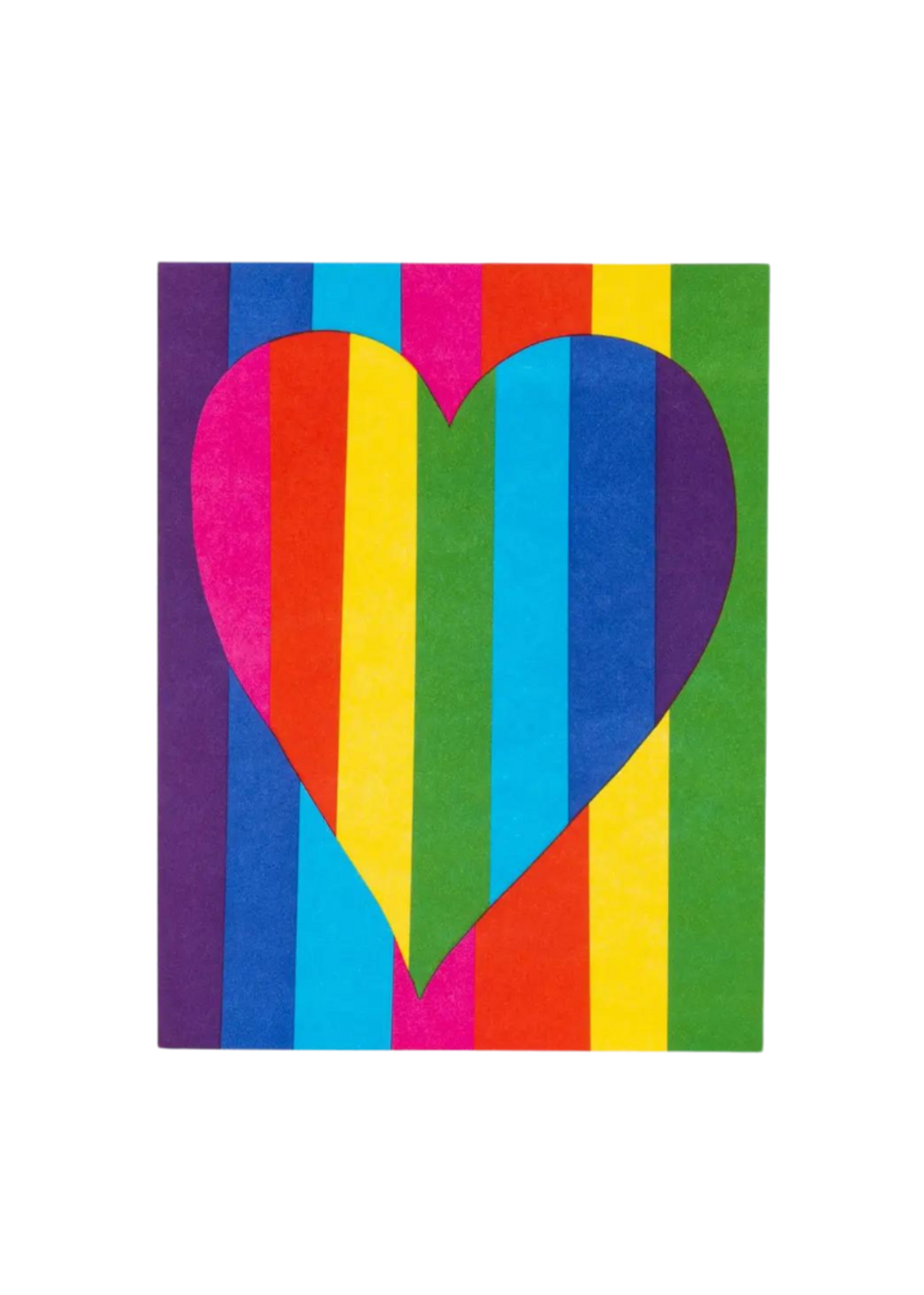Egg Press Rainbow Heart Card