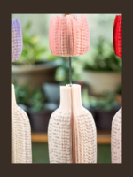 Root to Vine Repurpose Book Flower & Vase: Light Pink