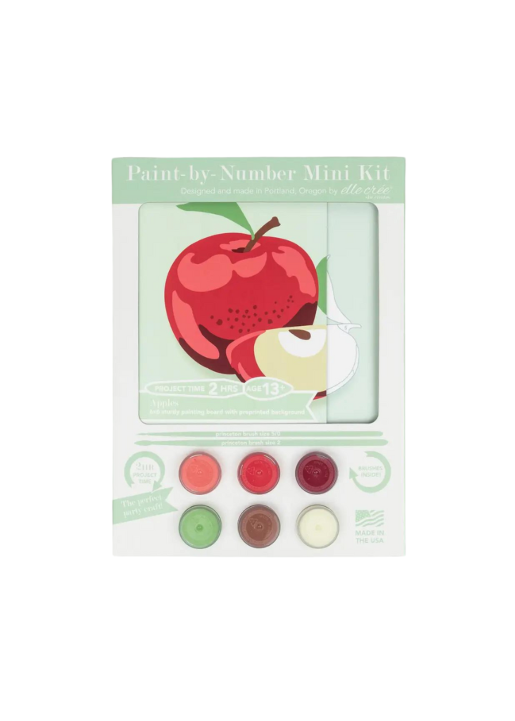 Elle Cree Elle Cree Apples Mini Paint-by-Number Kit