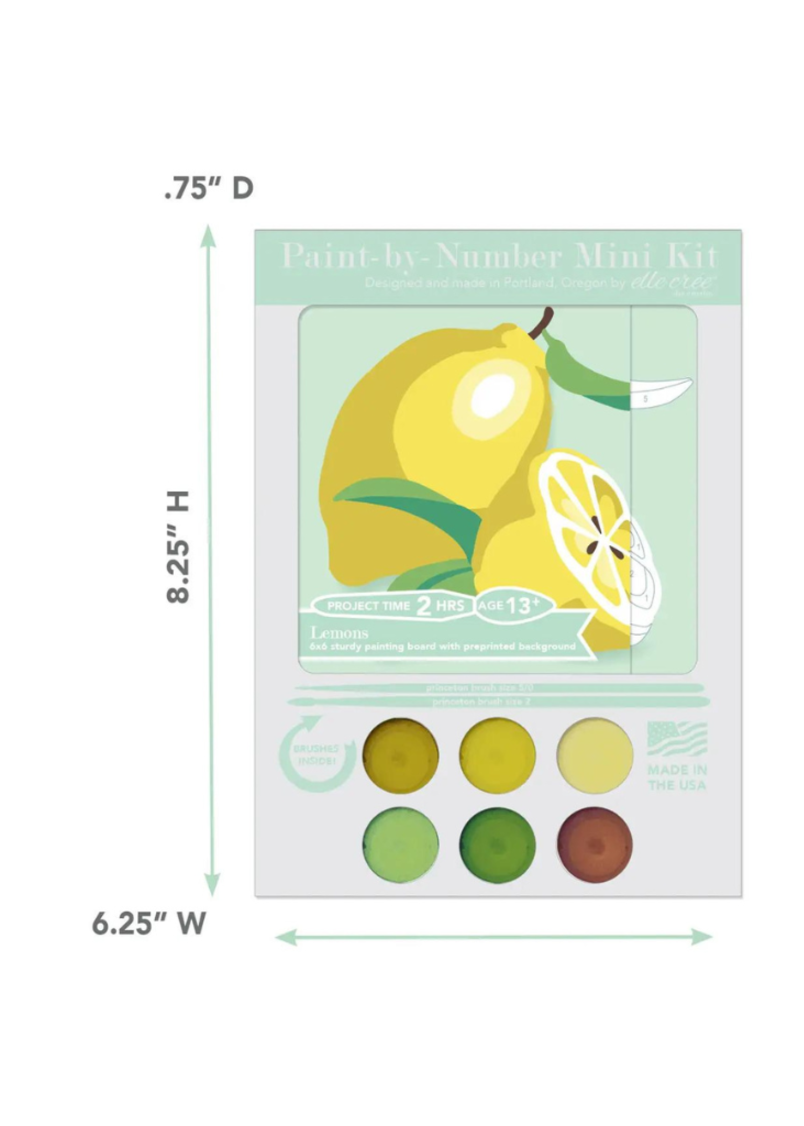 Elle Cree Elle Cree Apples Mini Paint-by-Number Kit