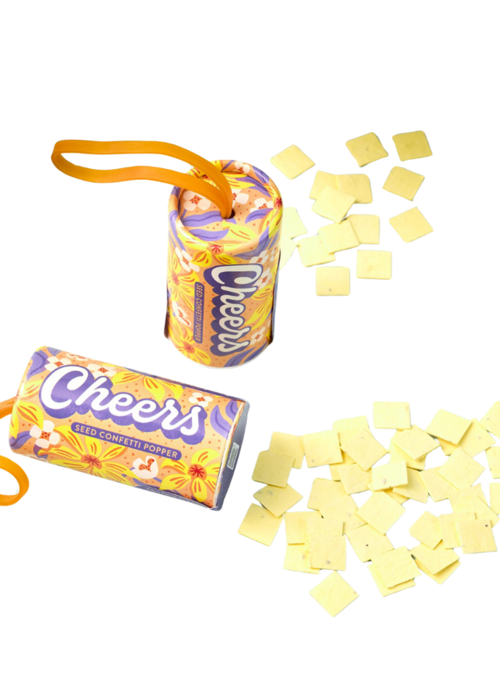 Modern Sprout Modern Sprout - Seed Confetti Popper - Cheers - Yellow & White