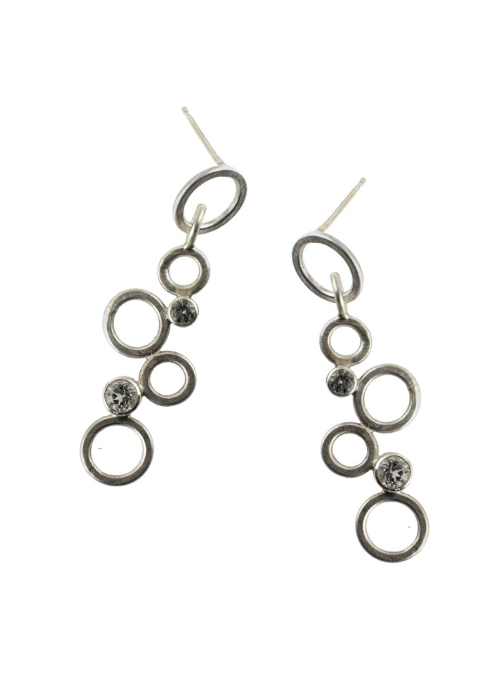 Eko Jewelry Design Eko Jewelry Design Kadence Earrings - Sterling Silver +  White Topaz