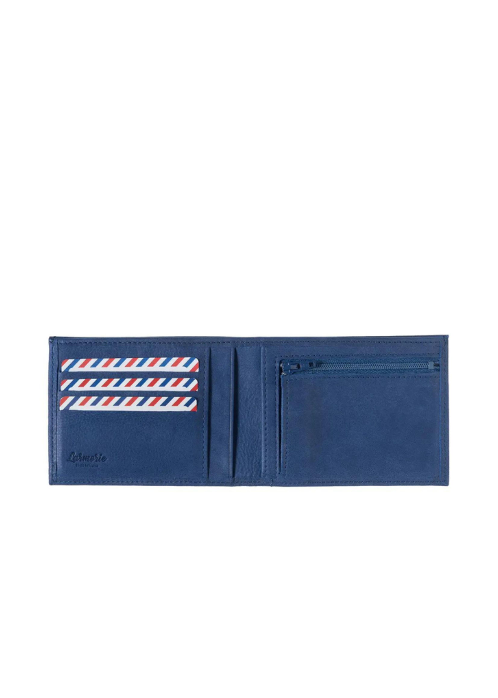 Larmorie Officiel Larmorie Officiel - Arthur Italian Nubuck Leather Wallet l Mer Indigo