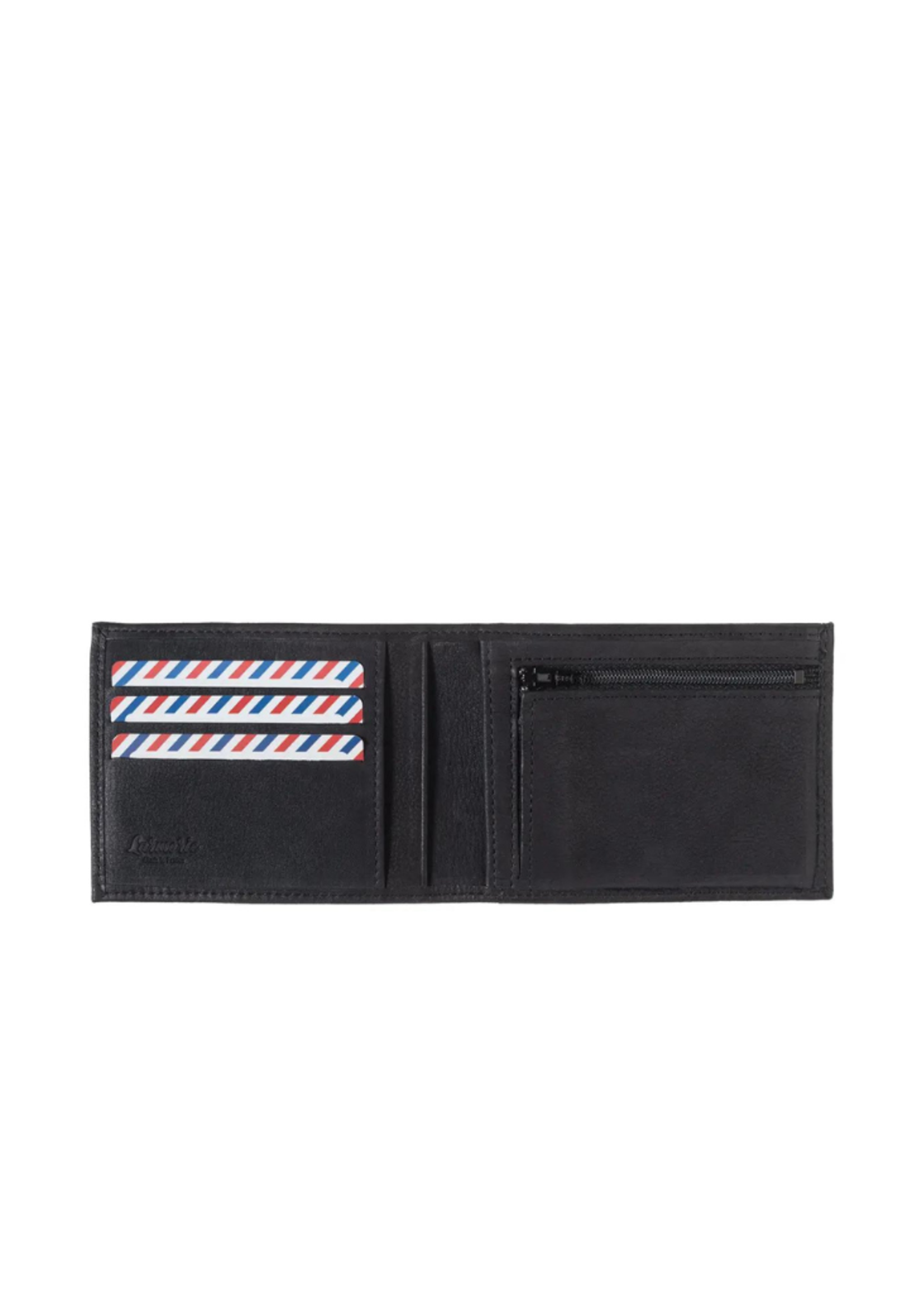 Larmorie Officiel Larmorie Officiel - Arthur Italian Leather Wallet l Black Nubuck