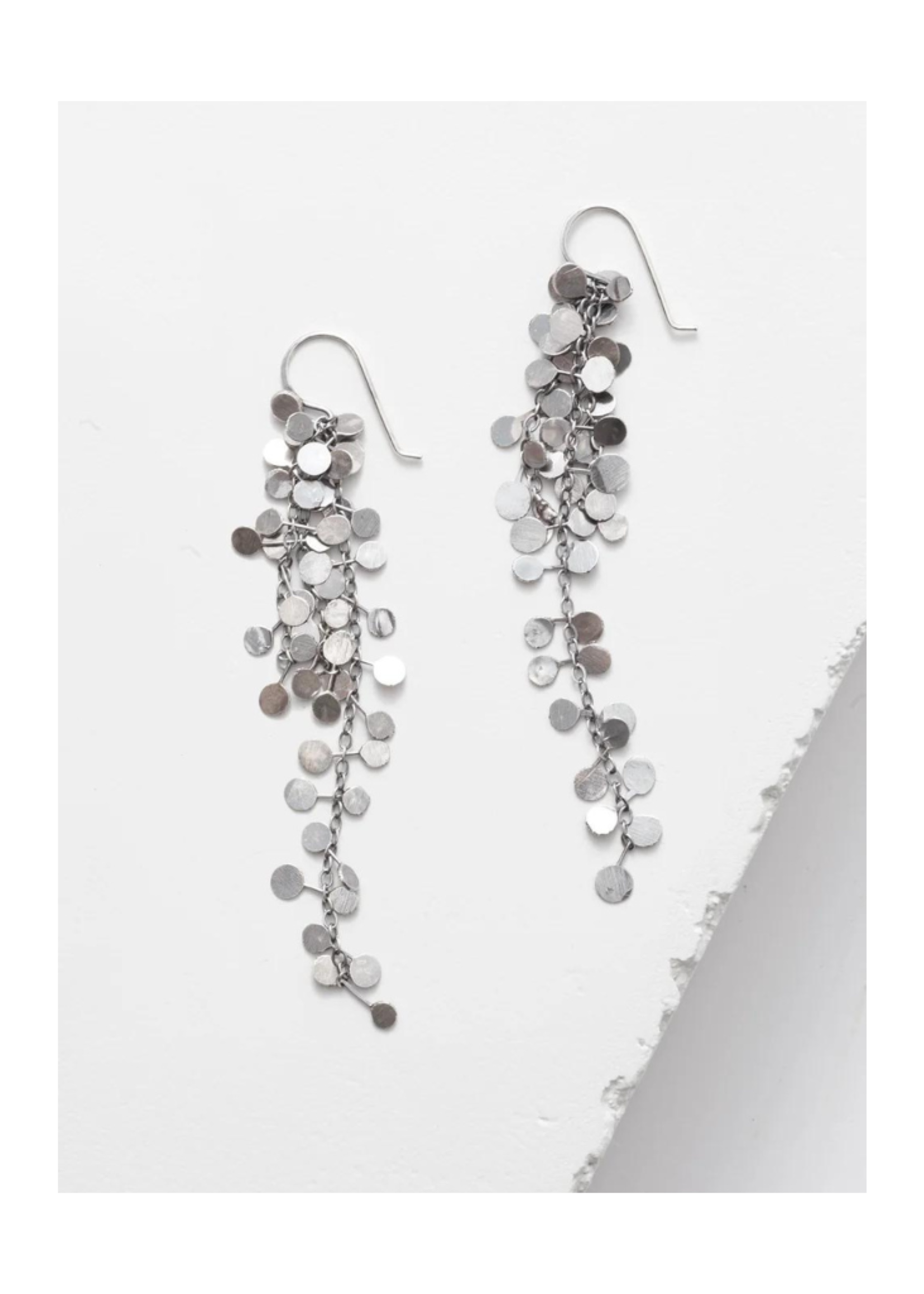 Zuzko Jewelry Zuzko Jewelry Sterling Silver Coined Long Earrings