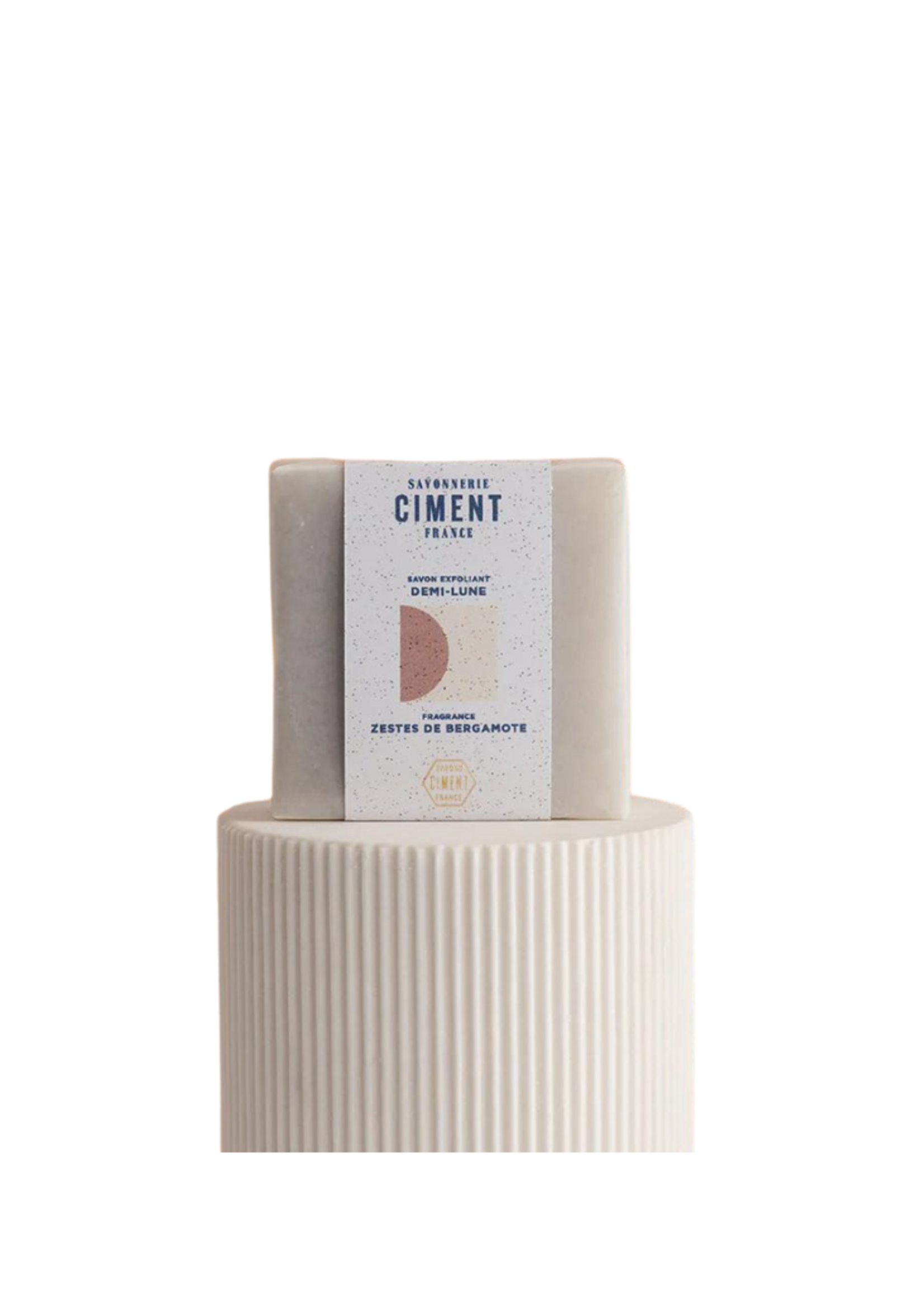 Savonnerie Ciment Savonnerie Ciment - Demi Luna Scub Soap l Bergamont