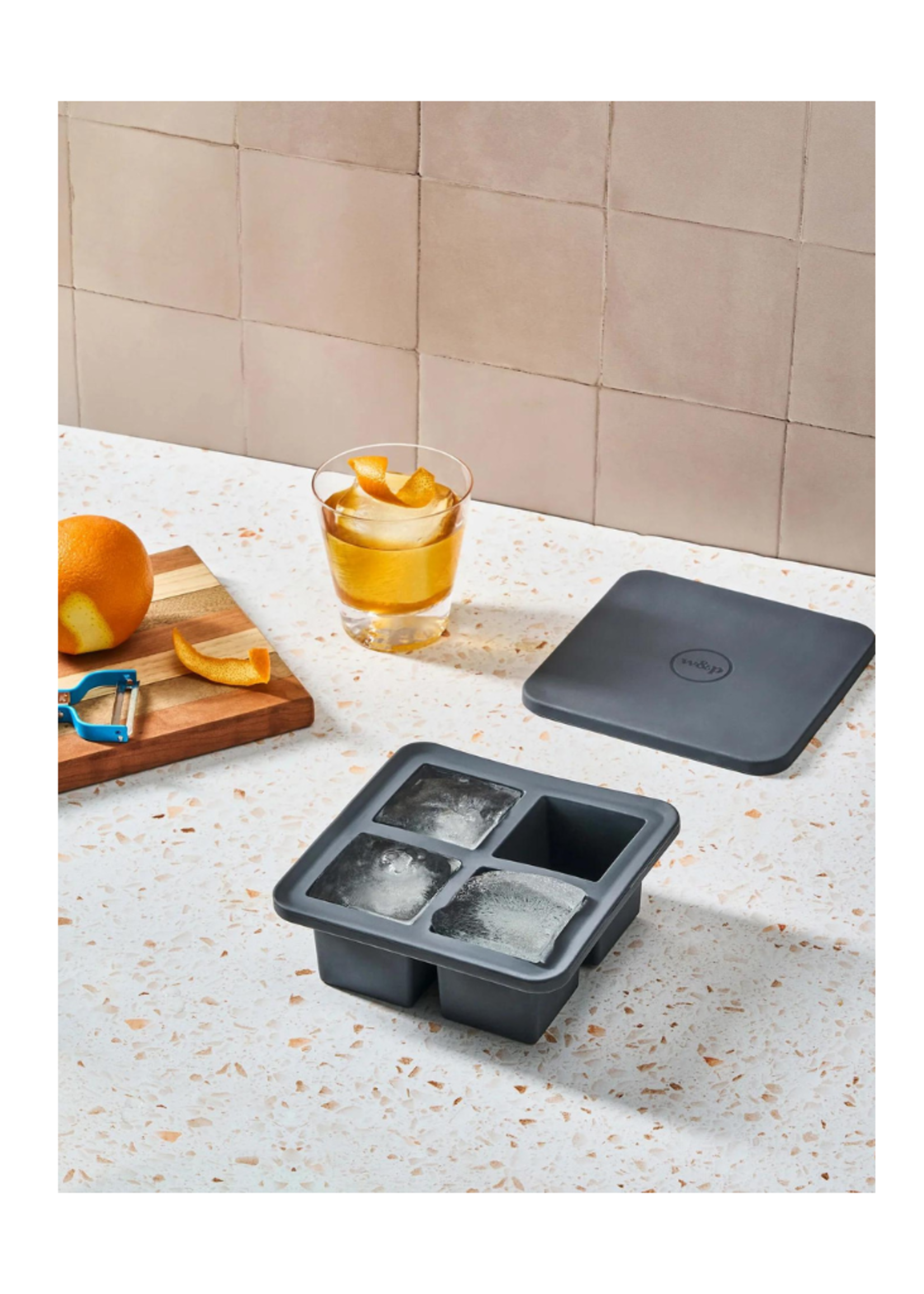 W&P Design W&P - Extra Large Ice Cube Tray: Charcoal