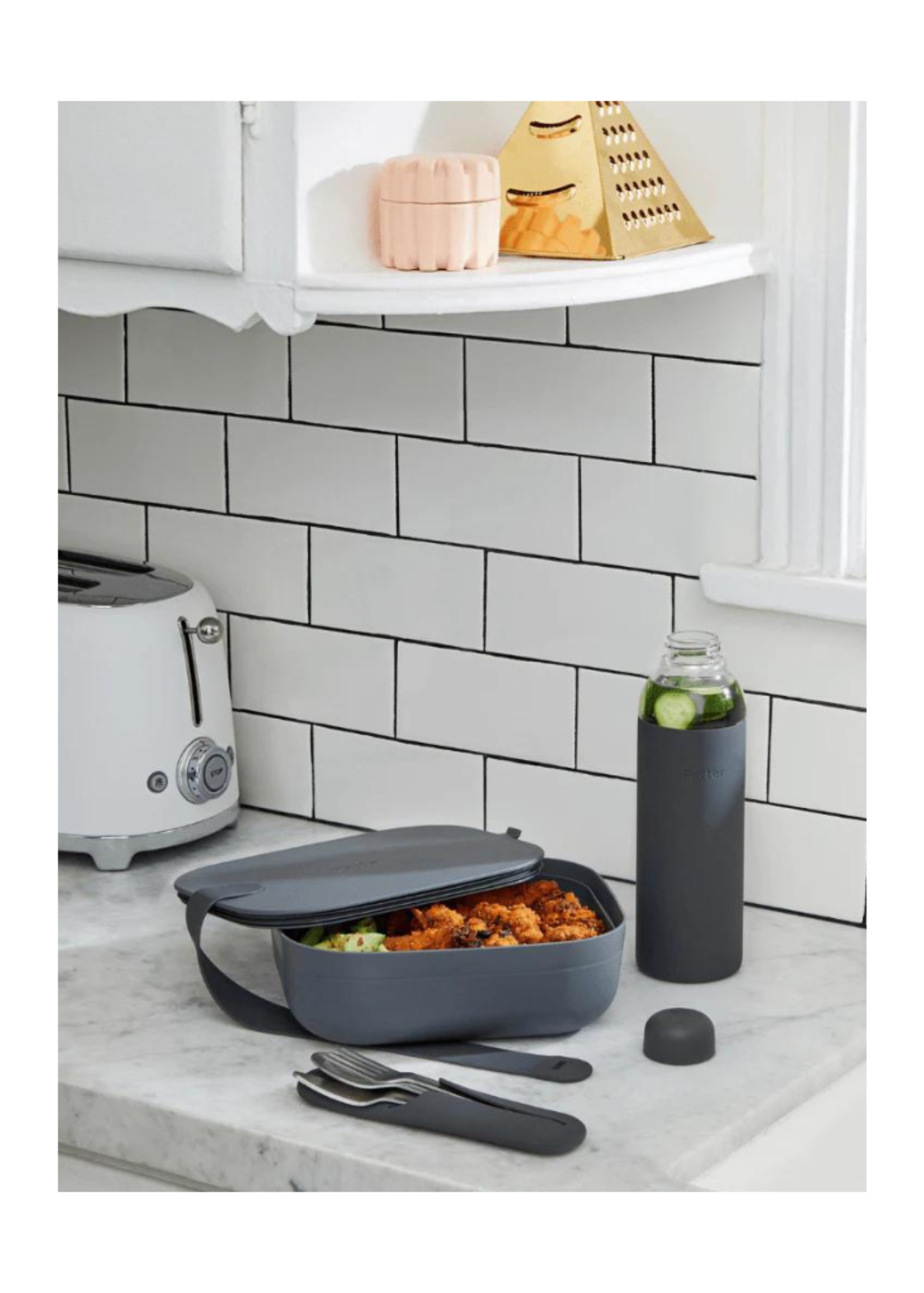 W&P Design W&P - Bento Box Lunch Container, Multi-Layer: Charcoal