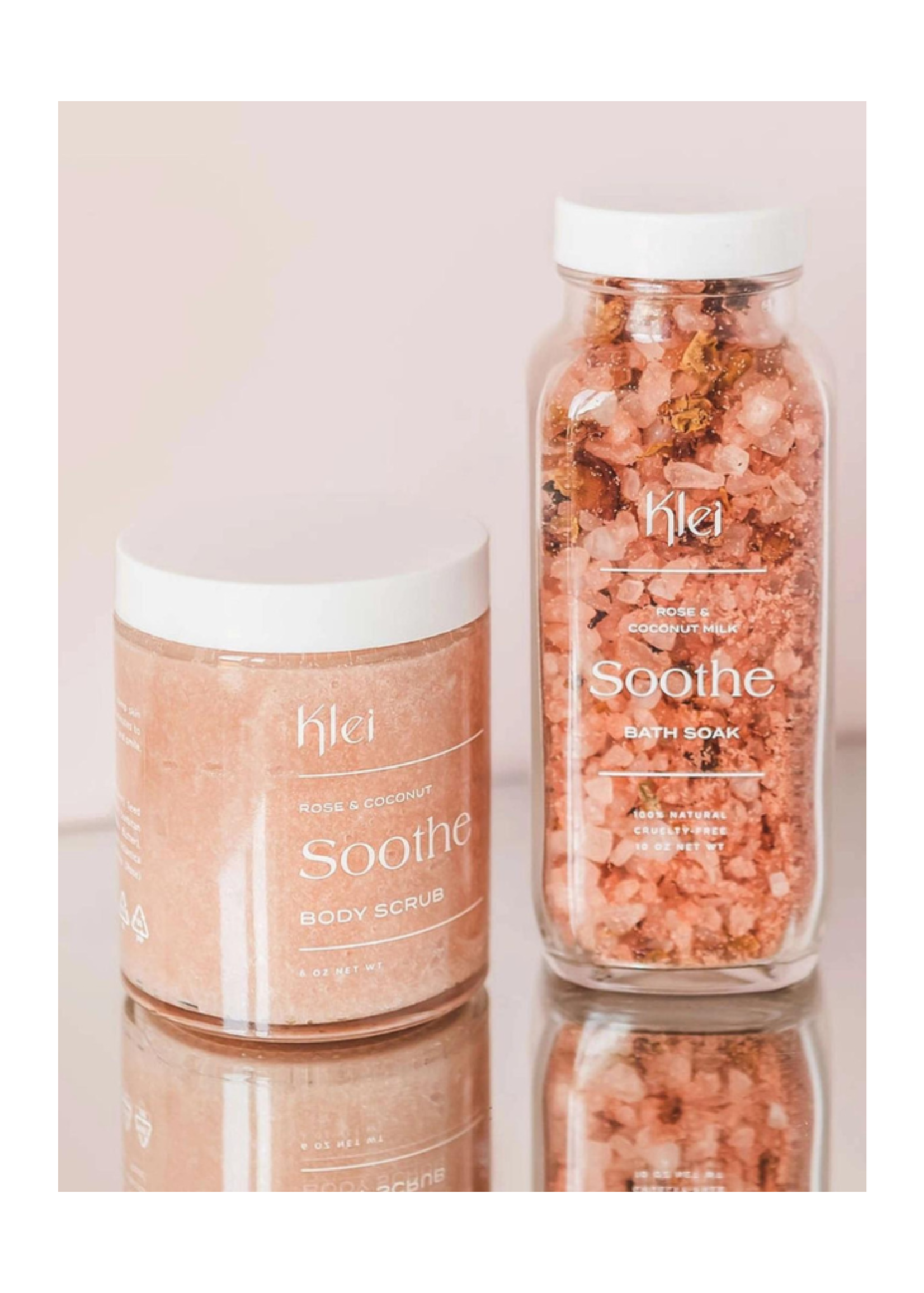 Klei Beauty Klei Beauty - Soothe Rose & Coconut Natural Sugar Body Scrub