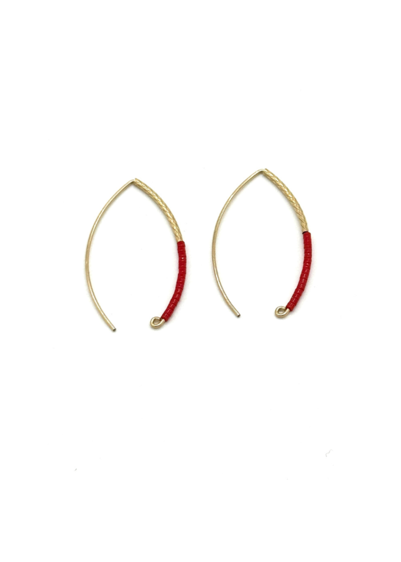 Suga Jewelry Suga Jewelry  No. E056 Earrings l Red